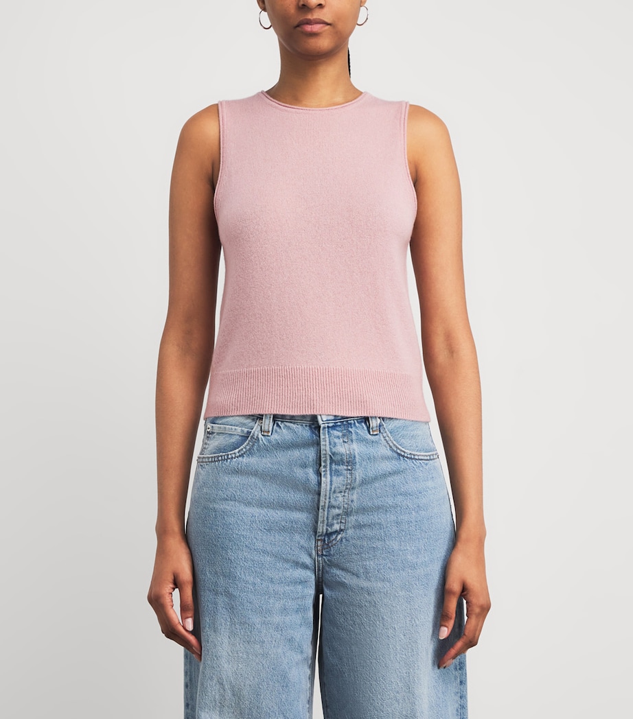 Cashmere Sweater Vest SMOKE PINK Image 3