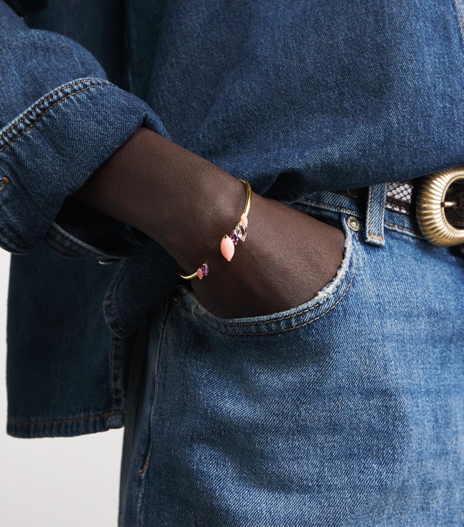 Yellow Gold, Tourmaline and Opal Batik Cuff YELLOW GOLD Image 2