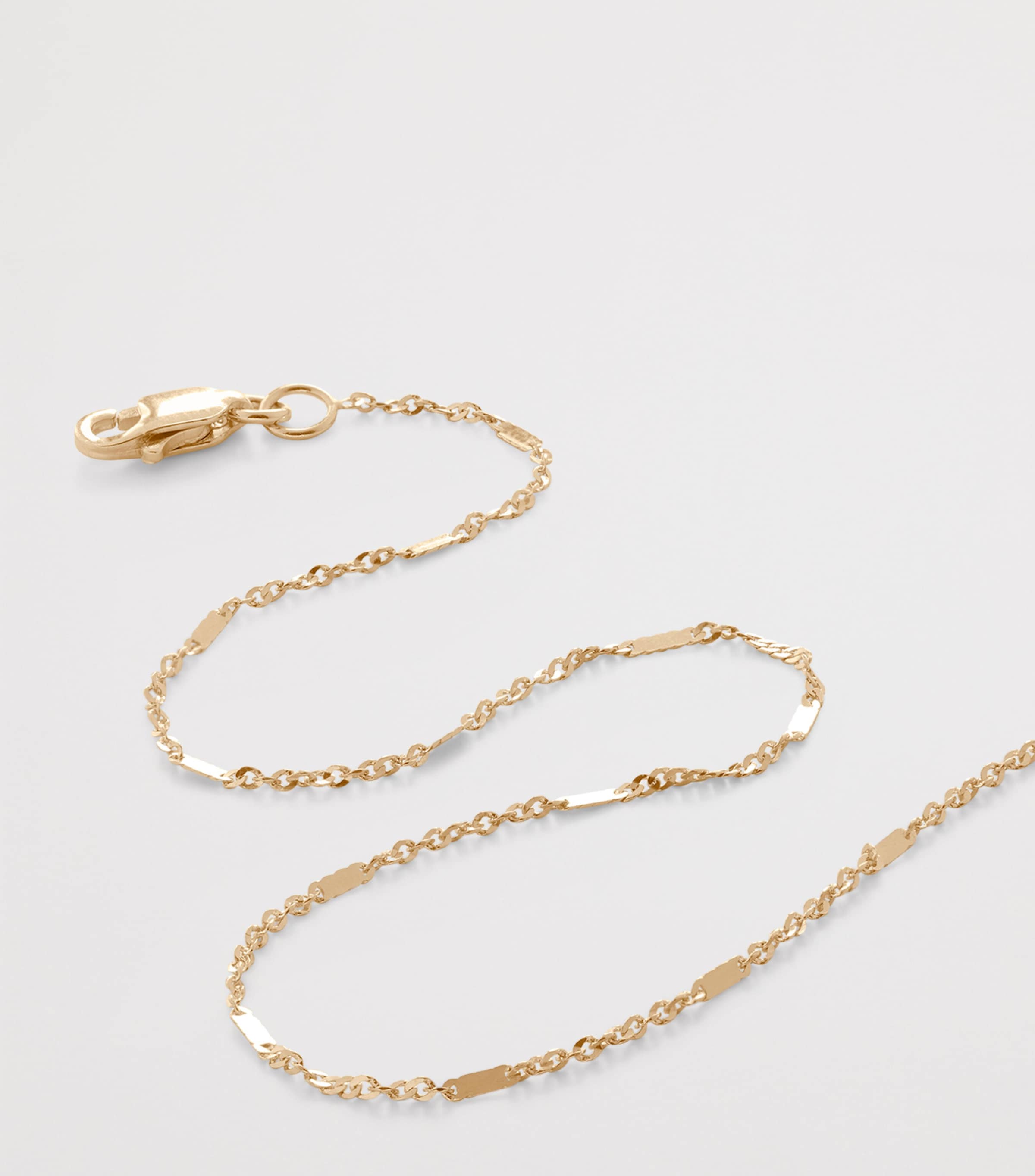 Monica Vinader Yellow Gold Shimmer Chain Necklace Solid Gold Image 2