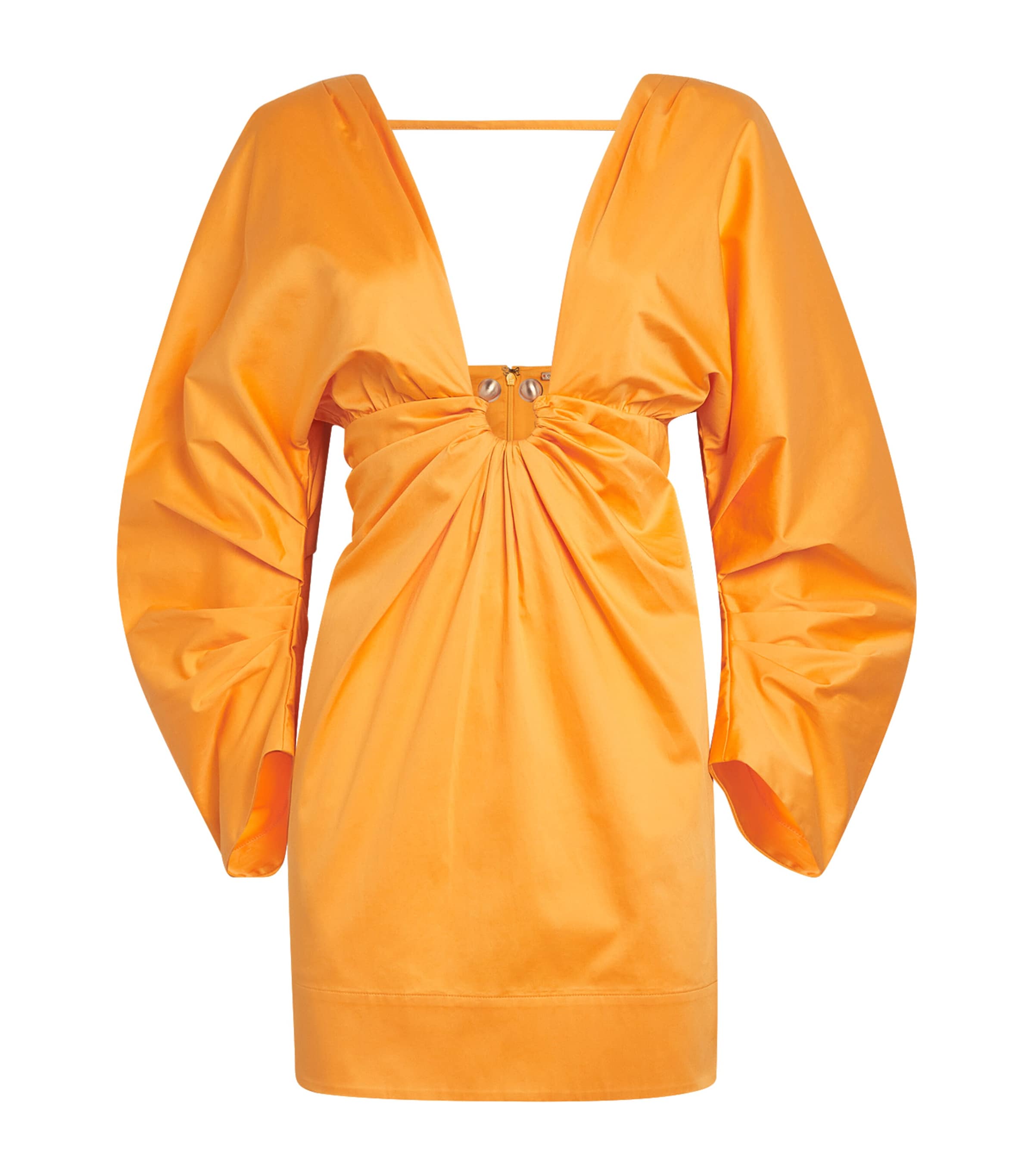 Cult Gaia Womens Stretch-Cotton Questra Mini Dress Marigold Image 1