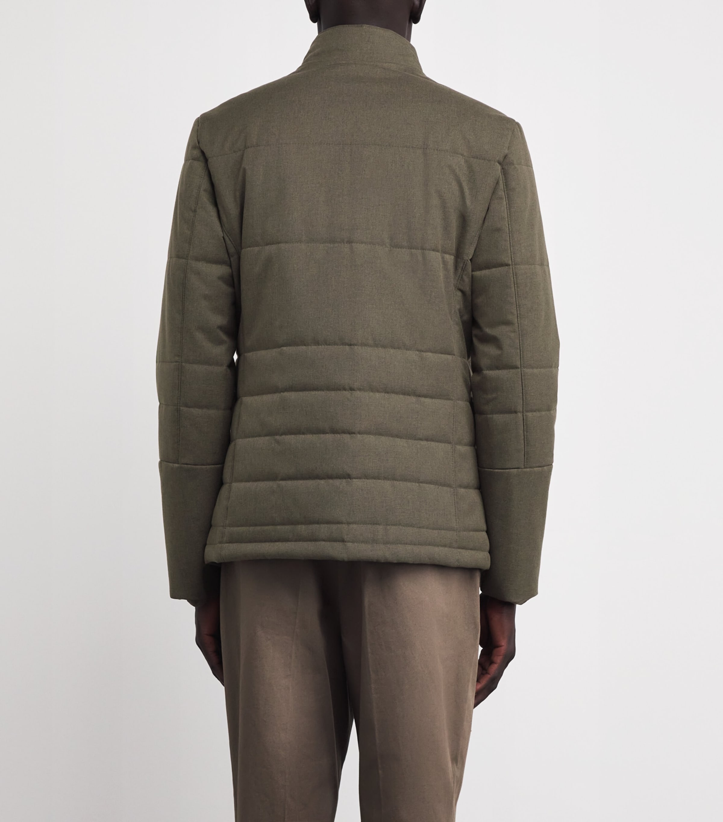 Pal Zileri Mens Padded Jacket Brown Image 4