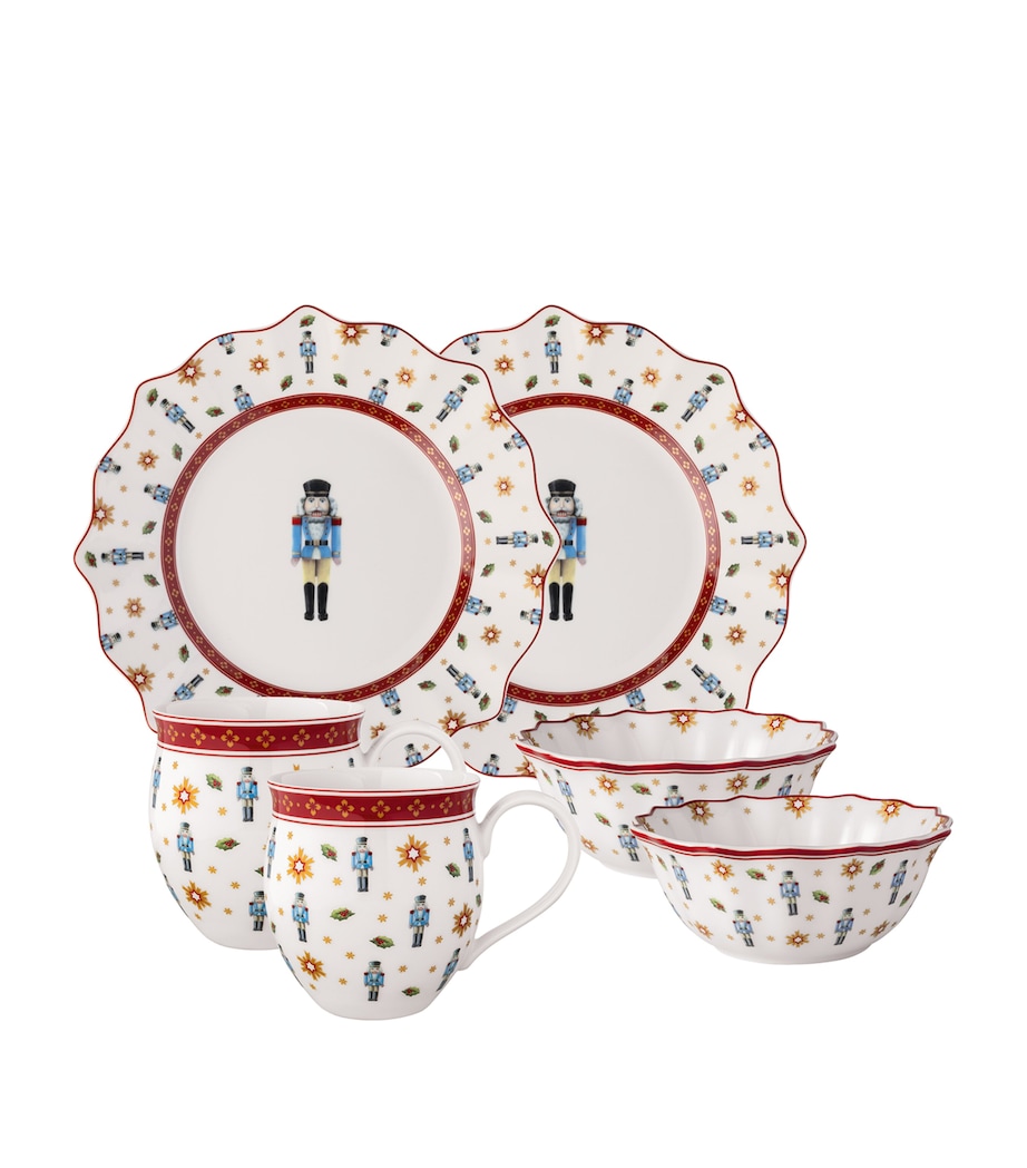 Porcelain Nutcracker Toy's Delight 6-Piece Breakfast Set MULTI Image 1