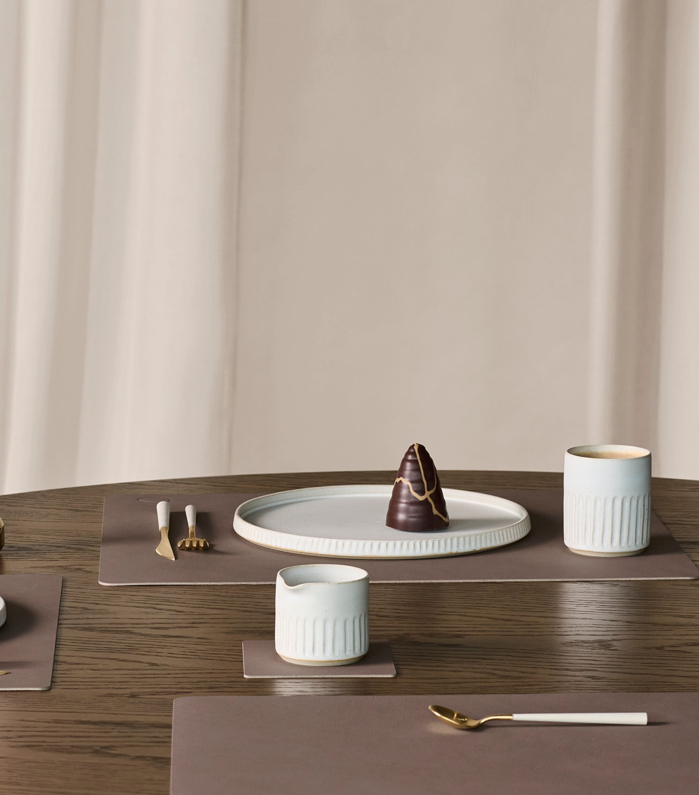 Square Nupo Coasters (Set of 4) TRUFFLE Image 3