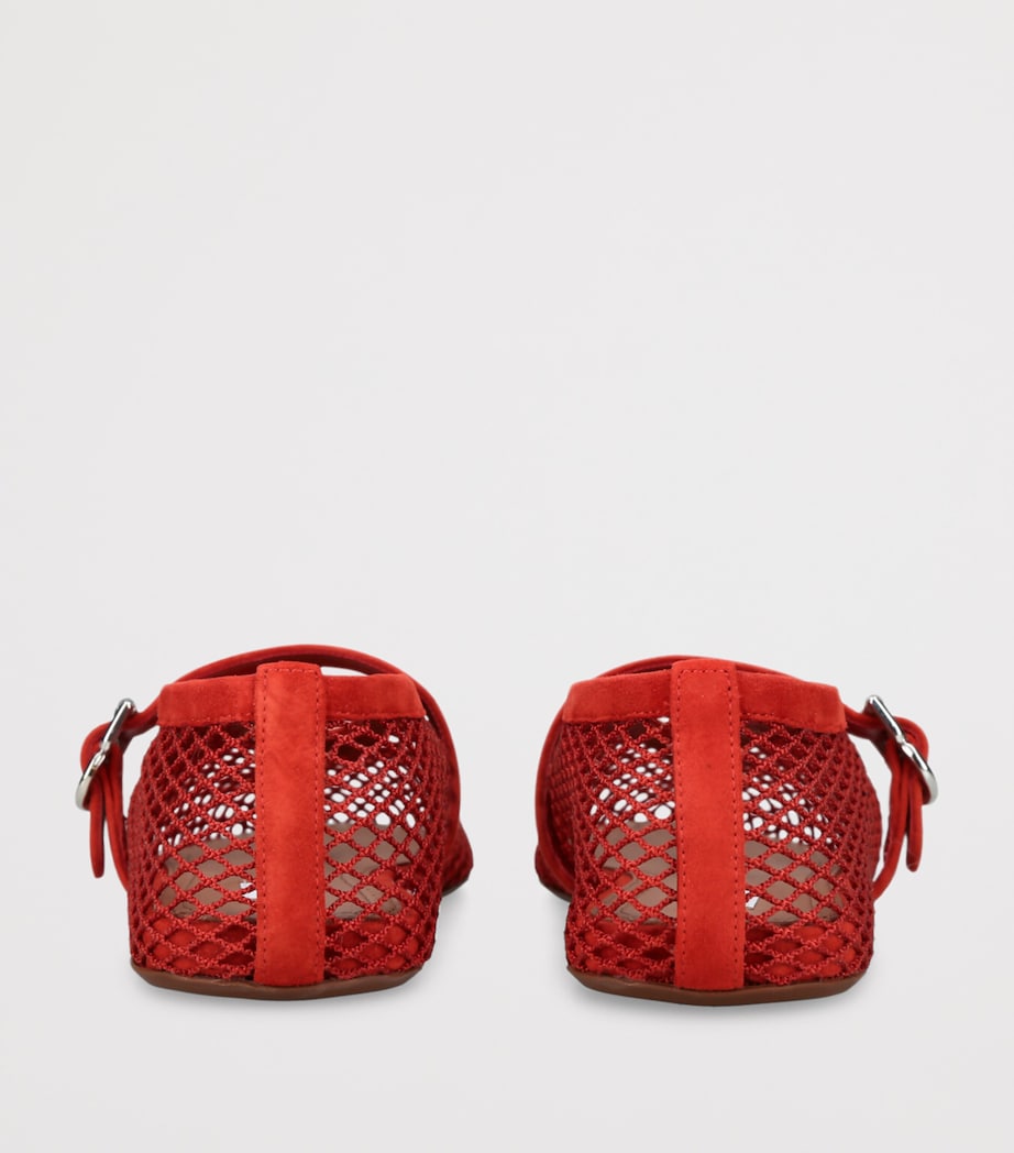 Alaïa Mesh Ballet Flats Orange Image 2