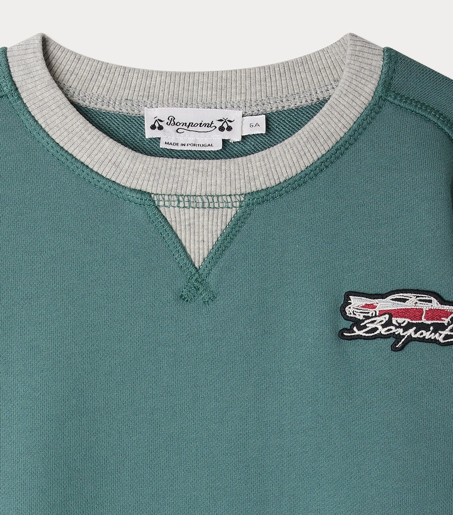 Cotton Erol Sweatshirt (4-8 Years) VERT DE GRIS Image 3