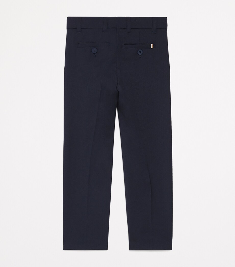 BOSS Kidswear Wool-Blend Tailored Trousers (4-16 Years) Electric Blue Image 2