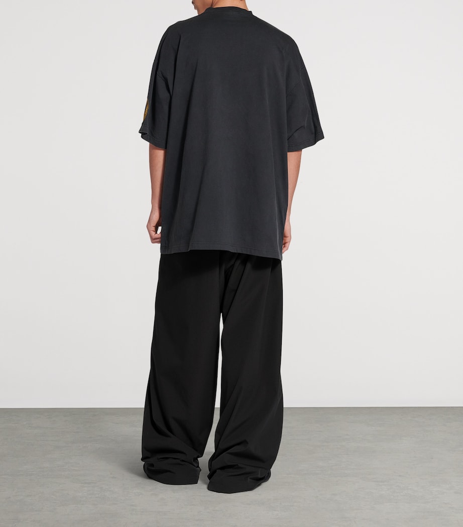 Oversized Cotton Uniform Logo T-Shirt 1041 Image 5