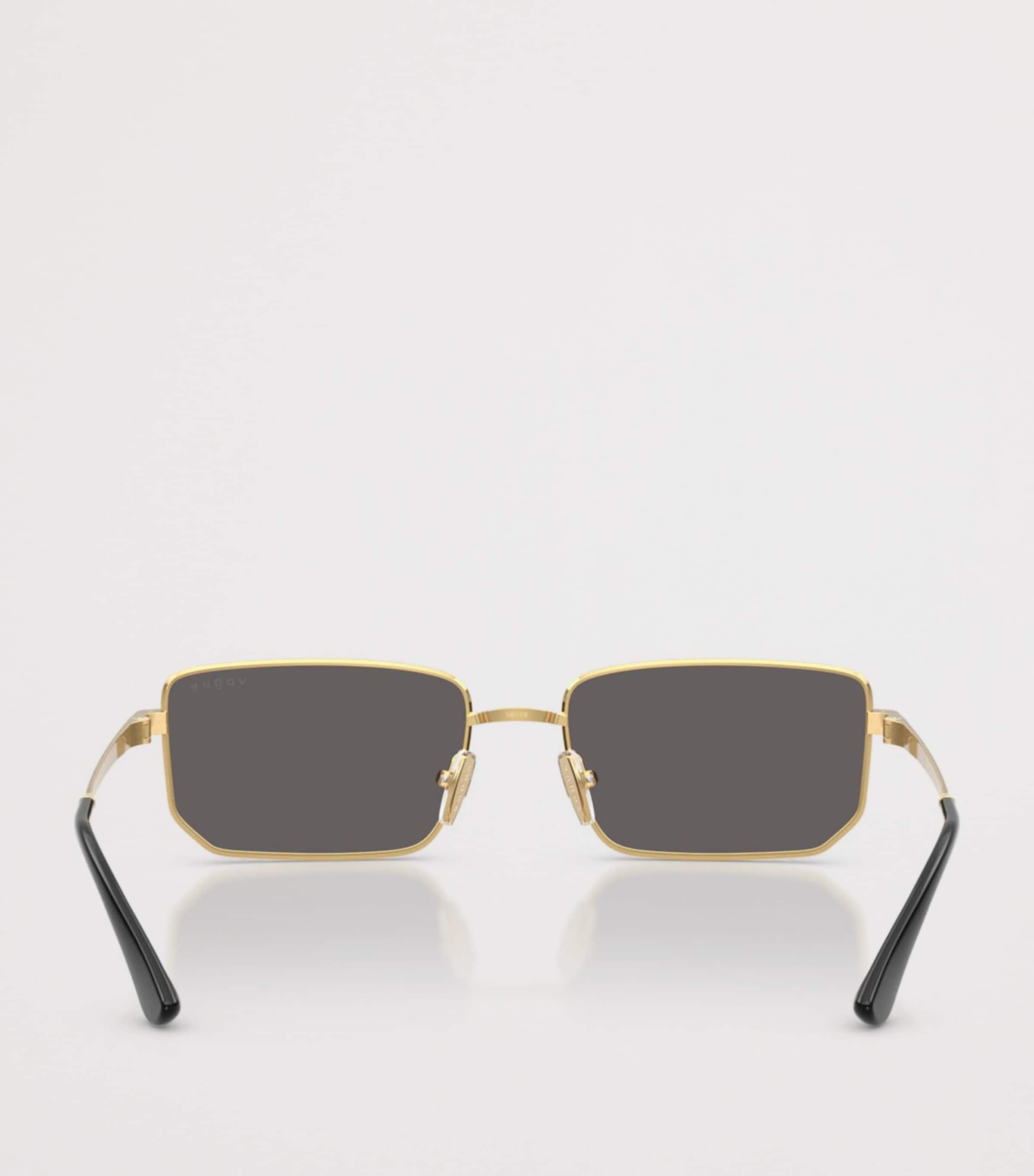 Vogue Metal Rectangular Sunglasses Gold Image 4