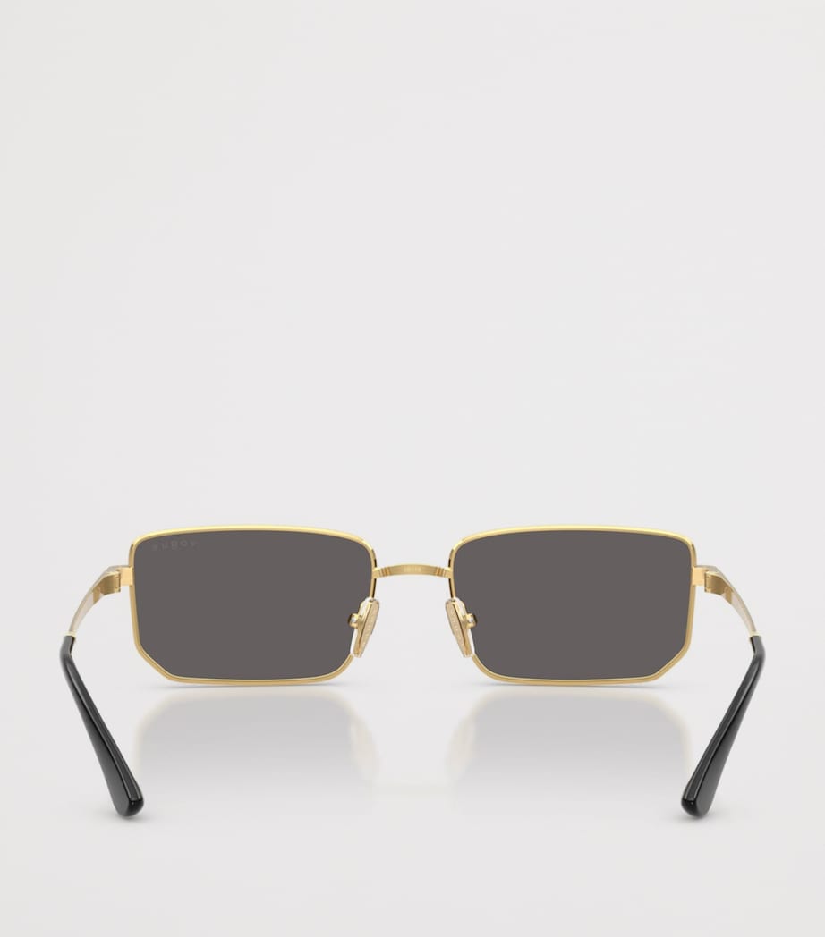 Vogue Metal Rectangular Sunglasses Gold Image 4