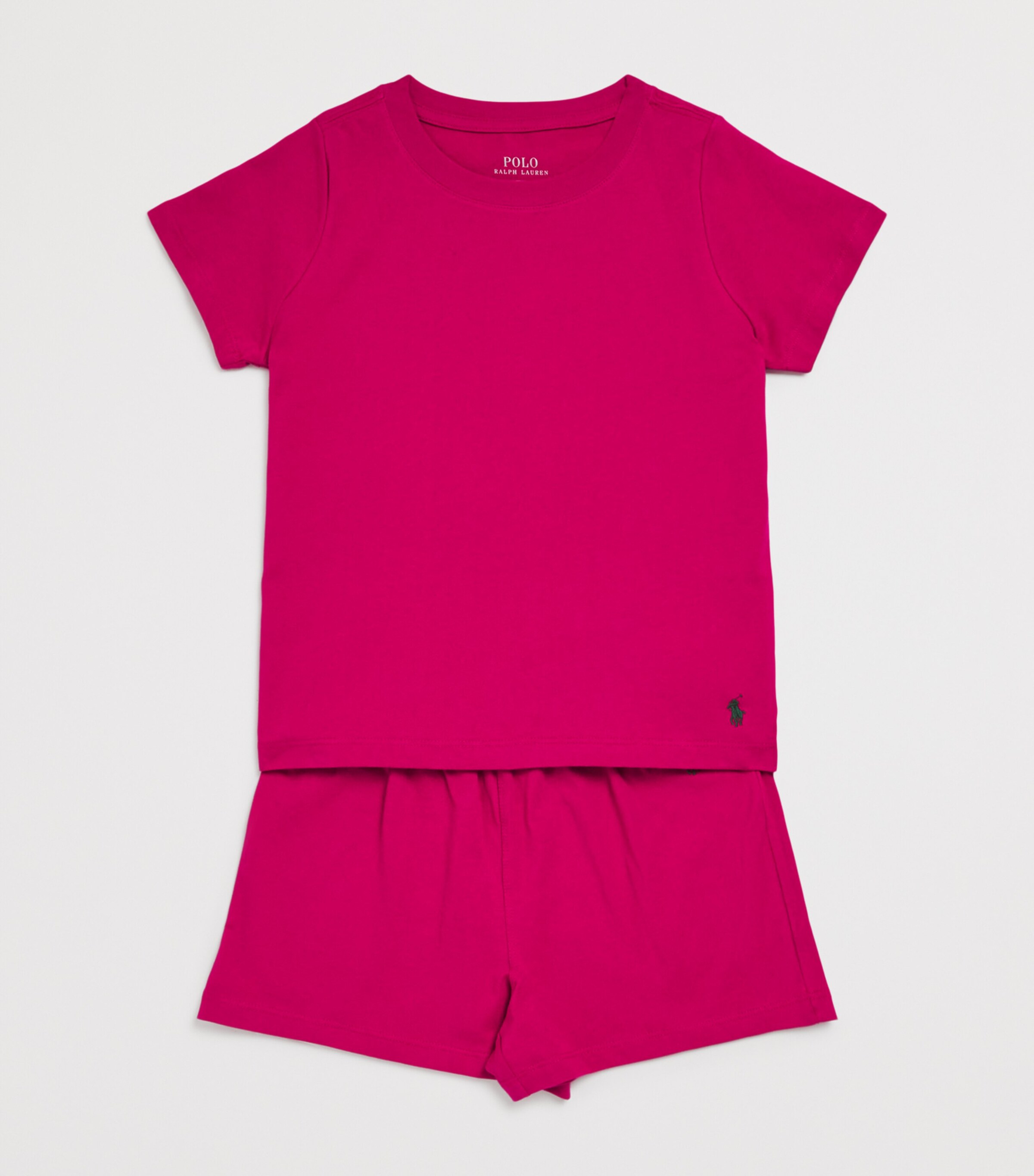 Cotton T-Shirt and Shorts Pyjama Set (7-11 Years) PREPPY PINK Image 3