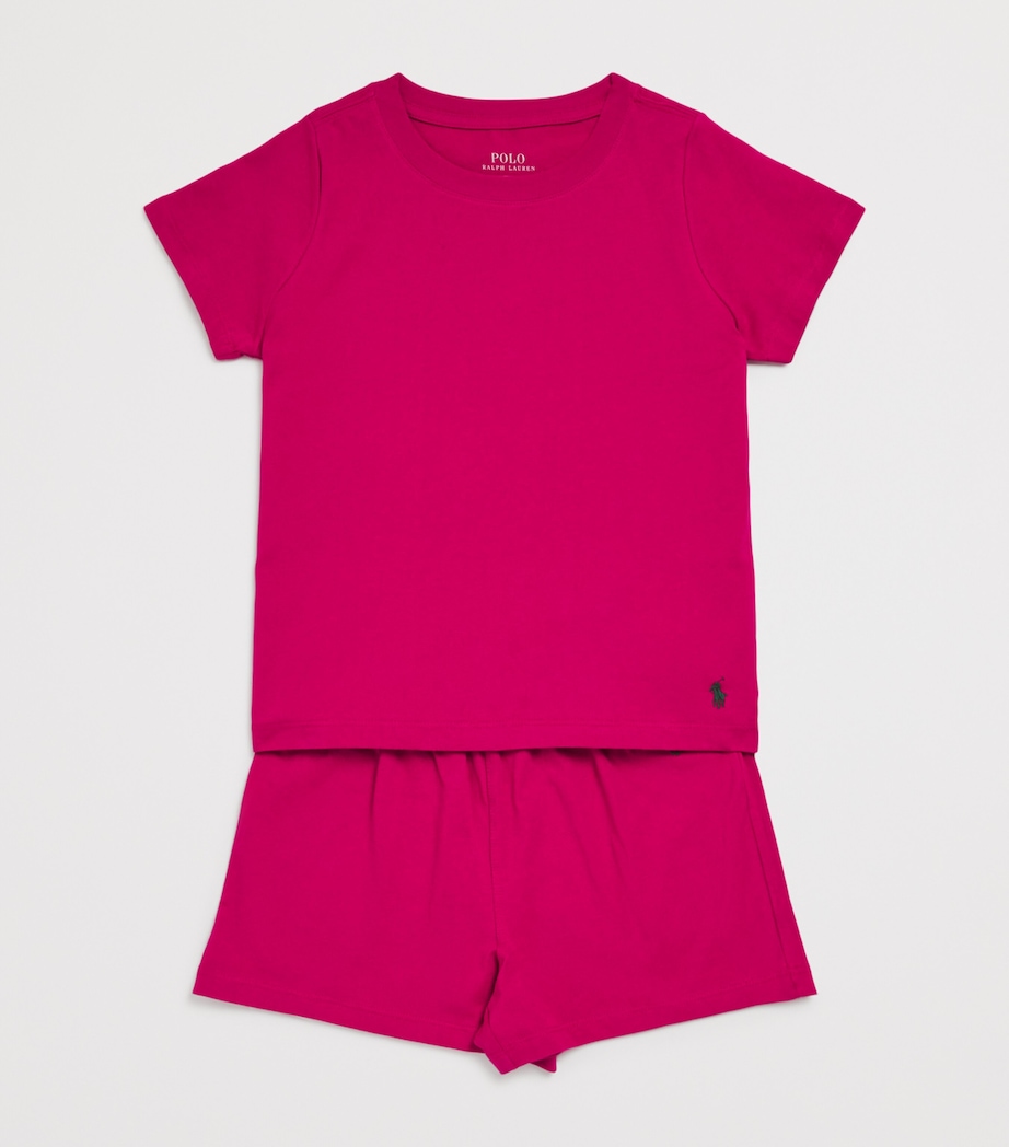 Cotton T-Shirt and Shorts Pyjama Set (7-11 Years) PREPPY PINK Image 3