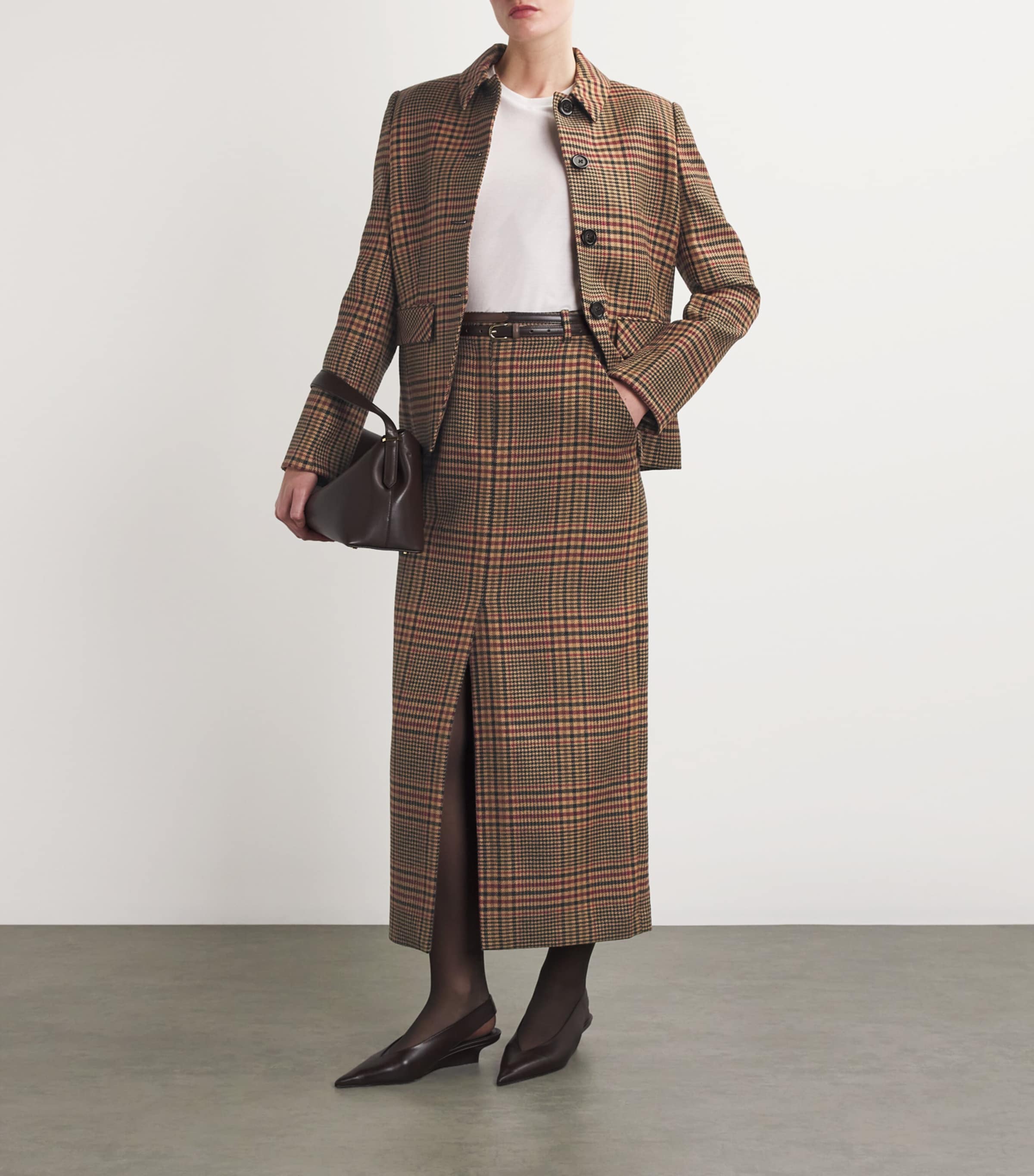 Veronica Beard Womens Plaid Dickey Aire Blazer Camel/black Image 2