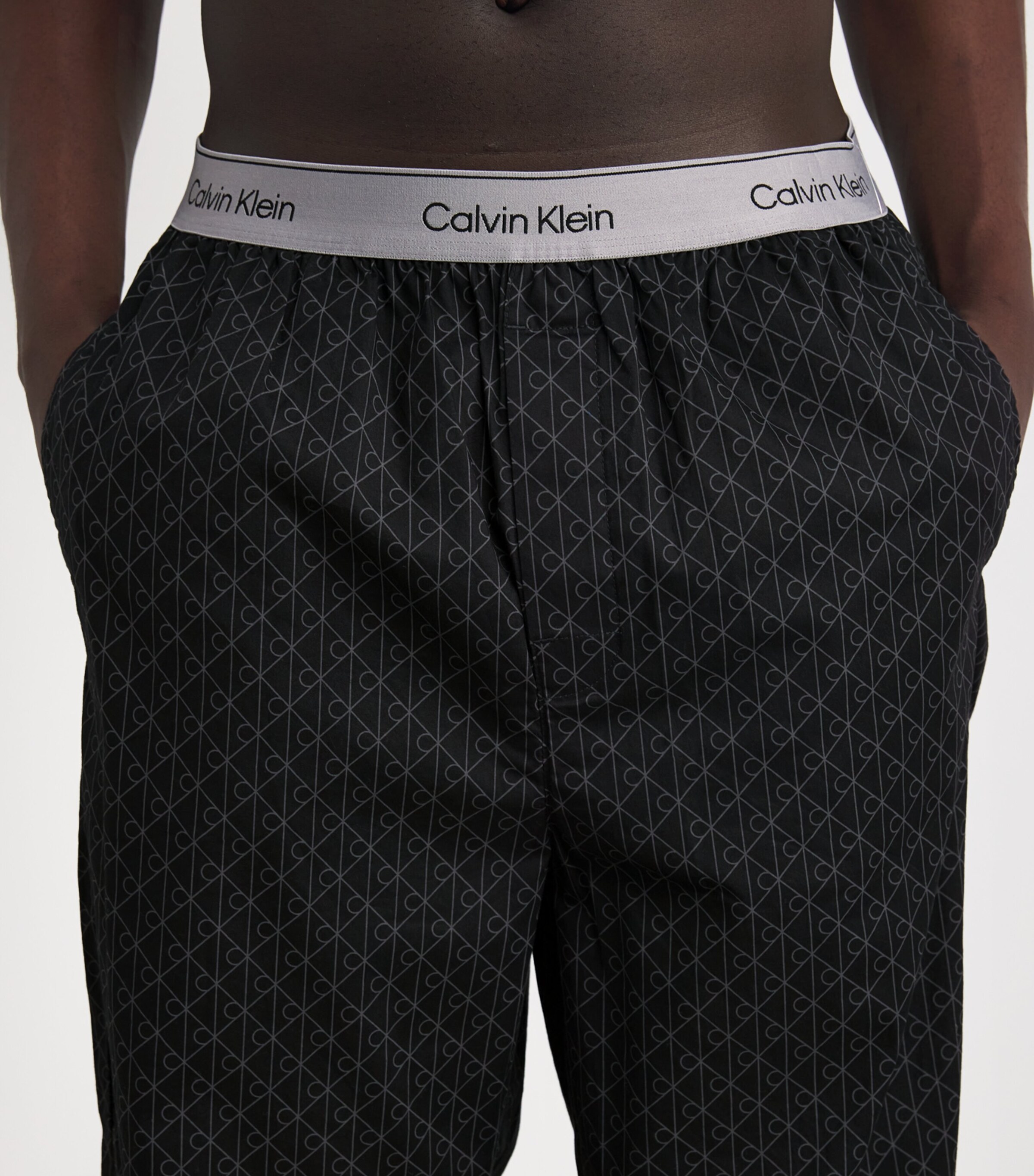 Calvin Klein Mens Cotton Pyjama Bottoms Emblemblack Image 6