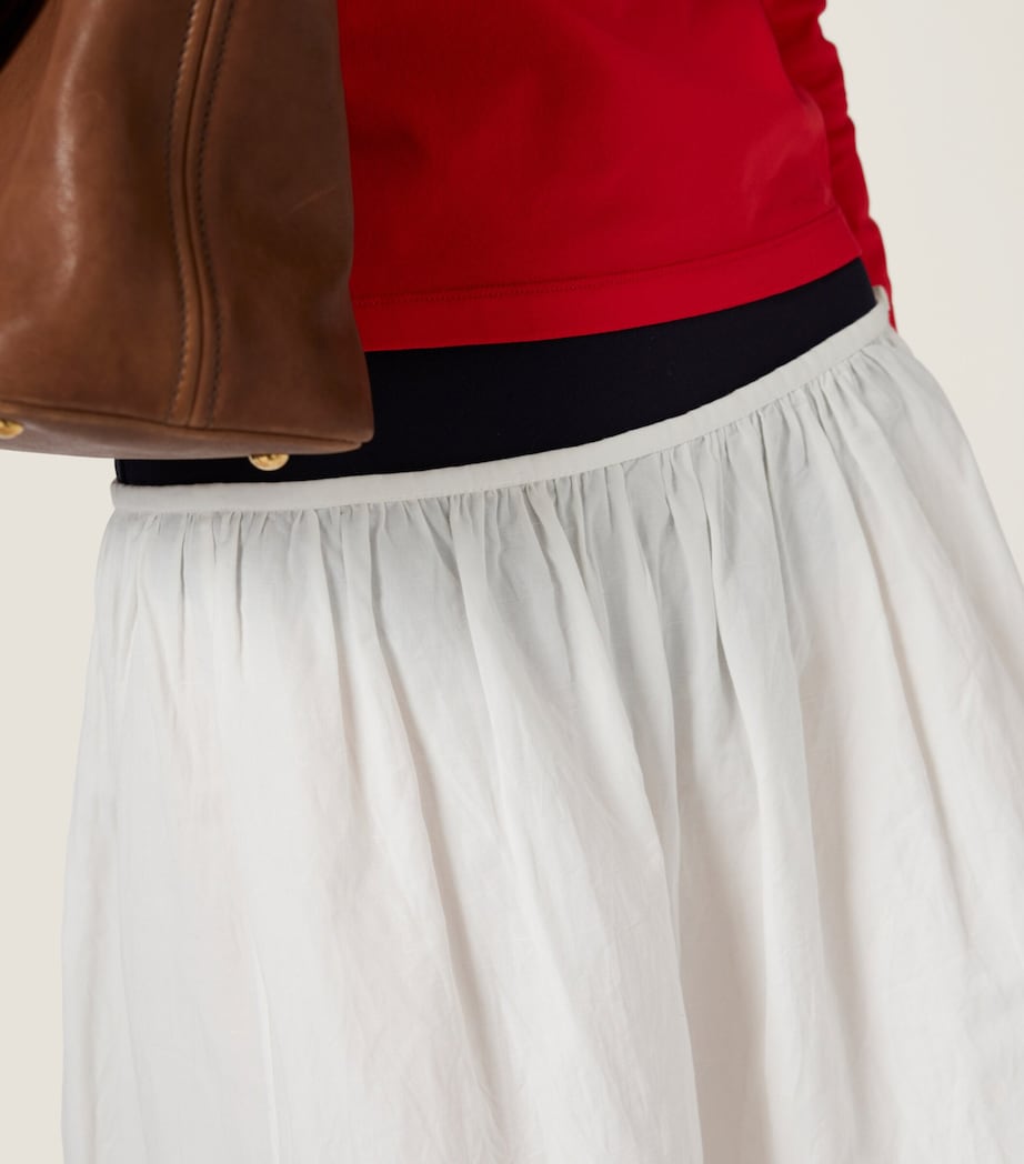 Cotton-Linen Midi Skirt F0009 Image 4