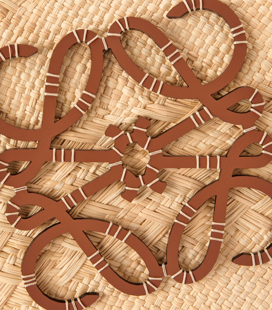 x Paula’s Ibiza Large Woven Anagram Basket Bag NATURAL/TAN Image 5