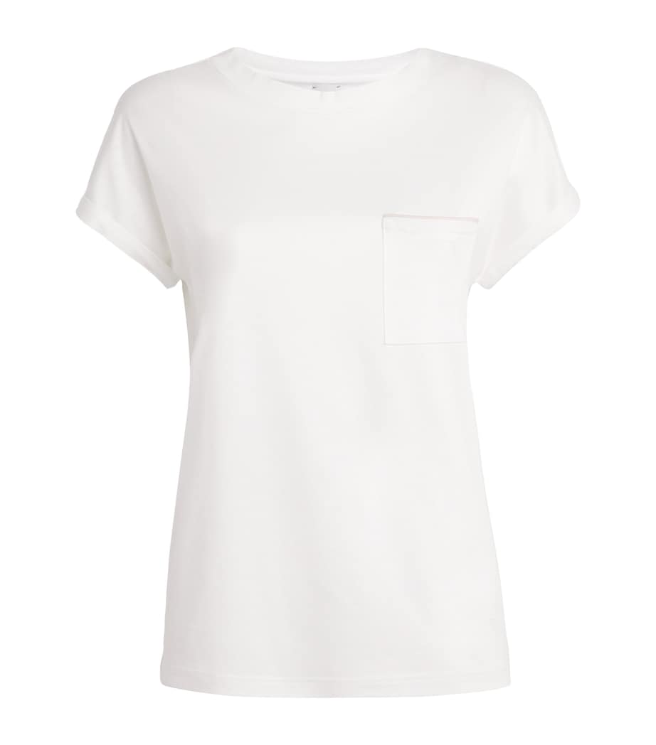 Pocket-Detail Short-Sleeve T-Shirt BIANCO E BEIGE Image 1