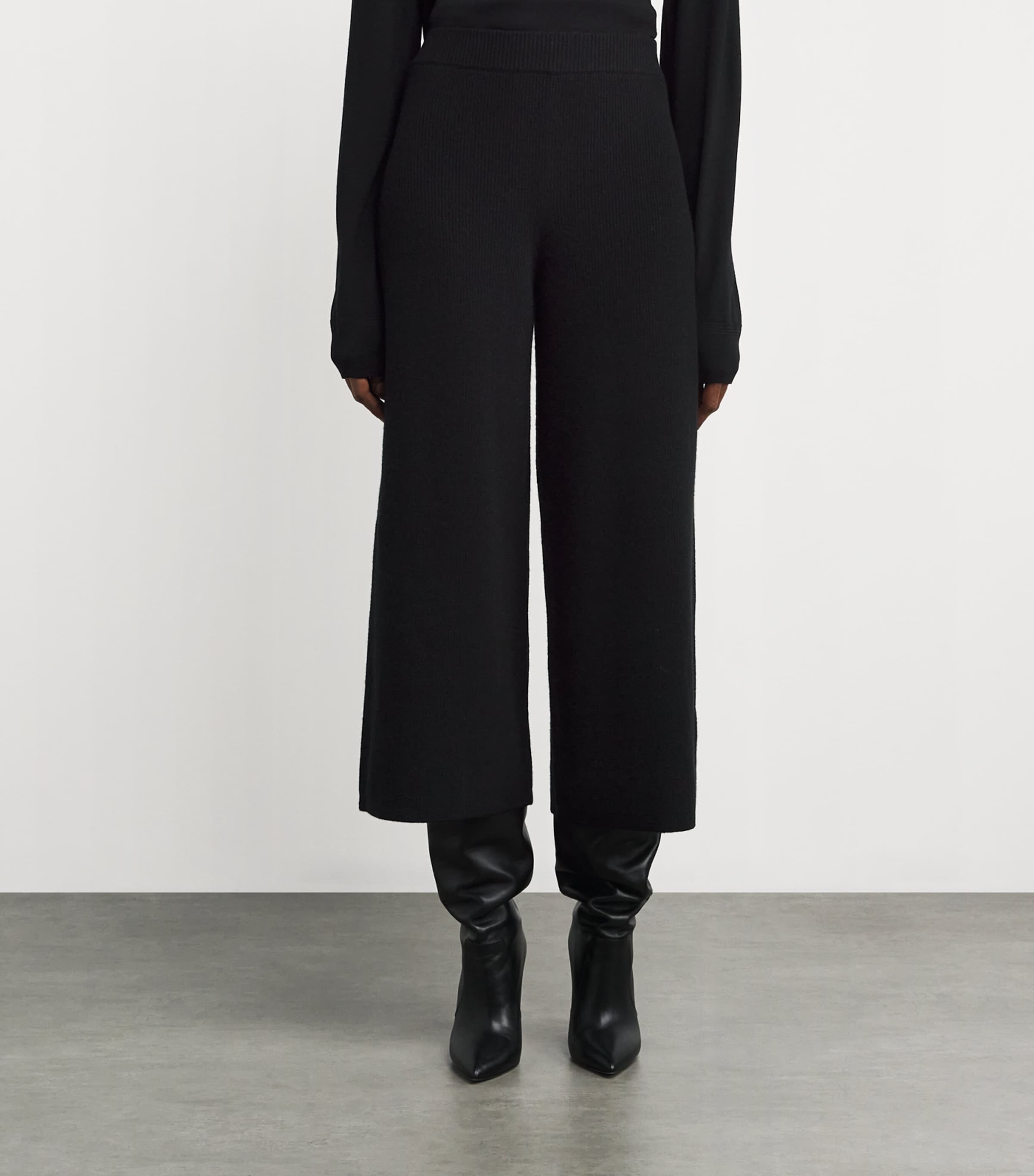 Merino Wool Culottes BLACK Image 3