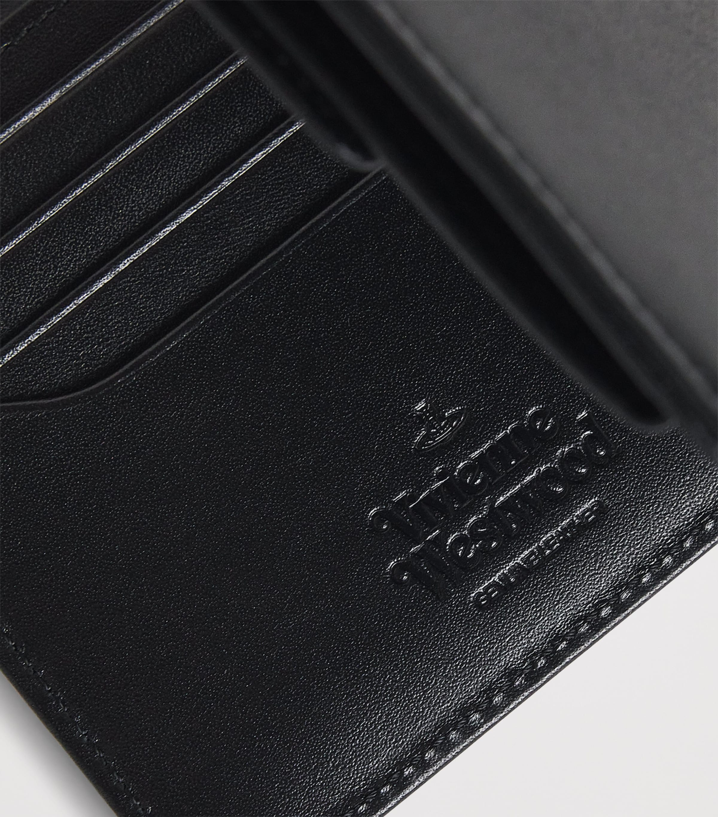 Vivienne Westwood Leather Check Bifold Wallet Dark Green Image 4
