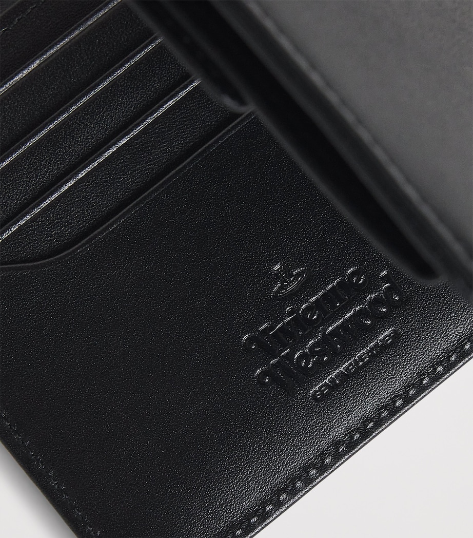 Vivienne Westwood Leather Check Bifold Wallet Dark Green Image 4