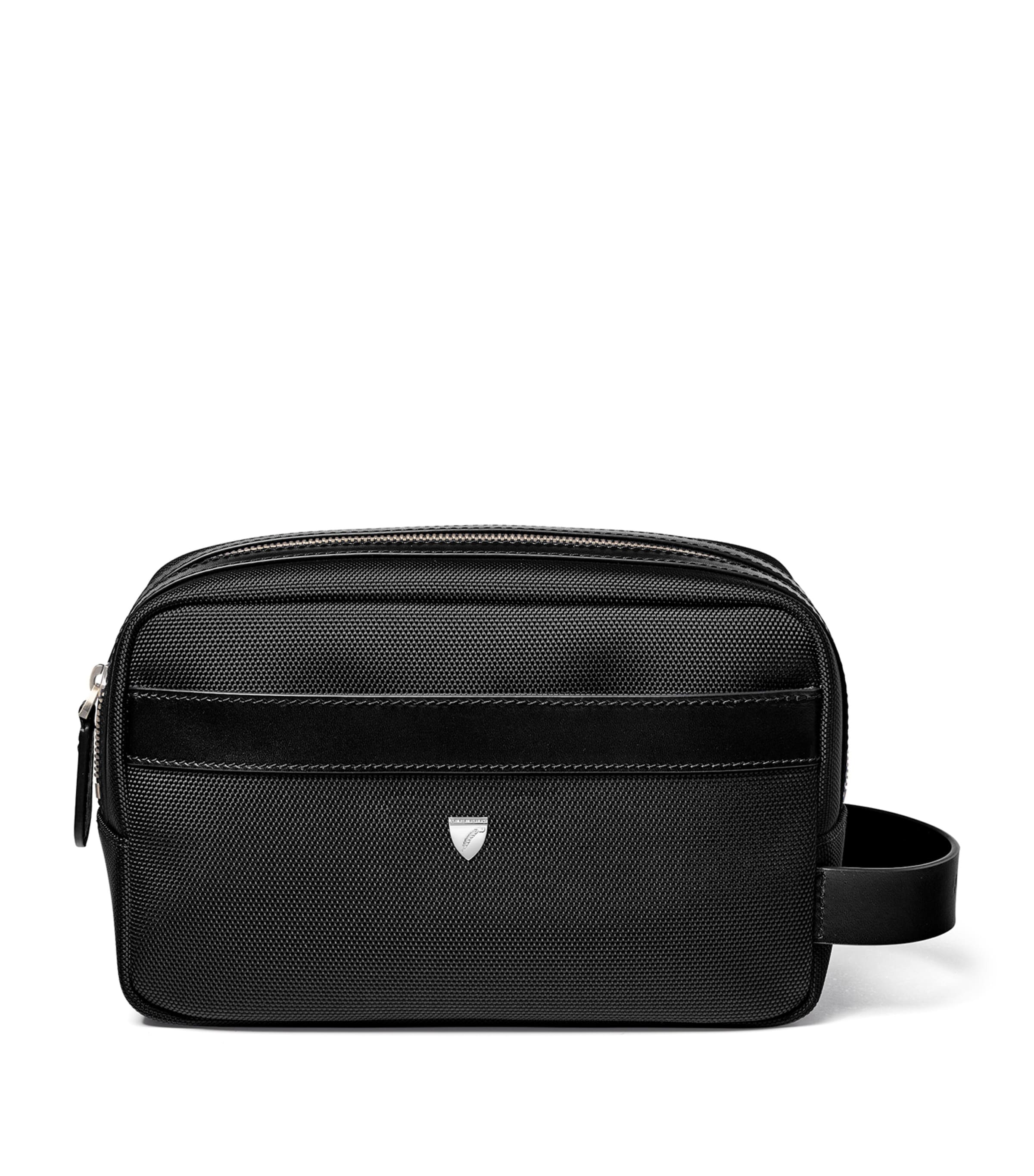 Shop Aspinal Of London Logo-detail Wash Bag In Black