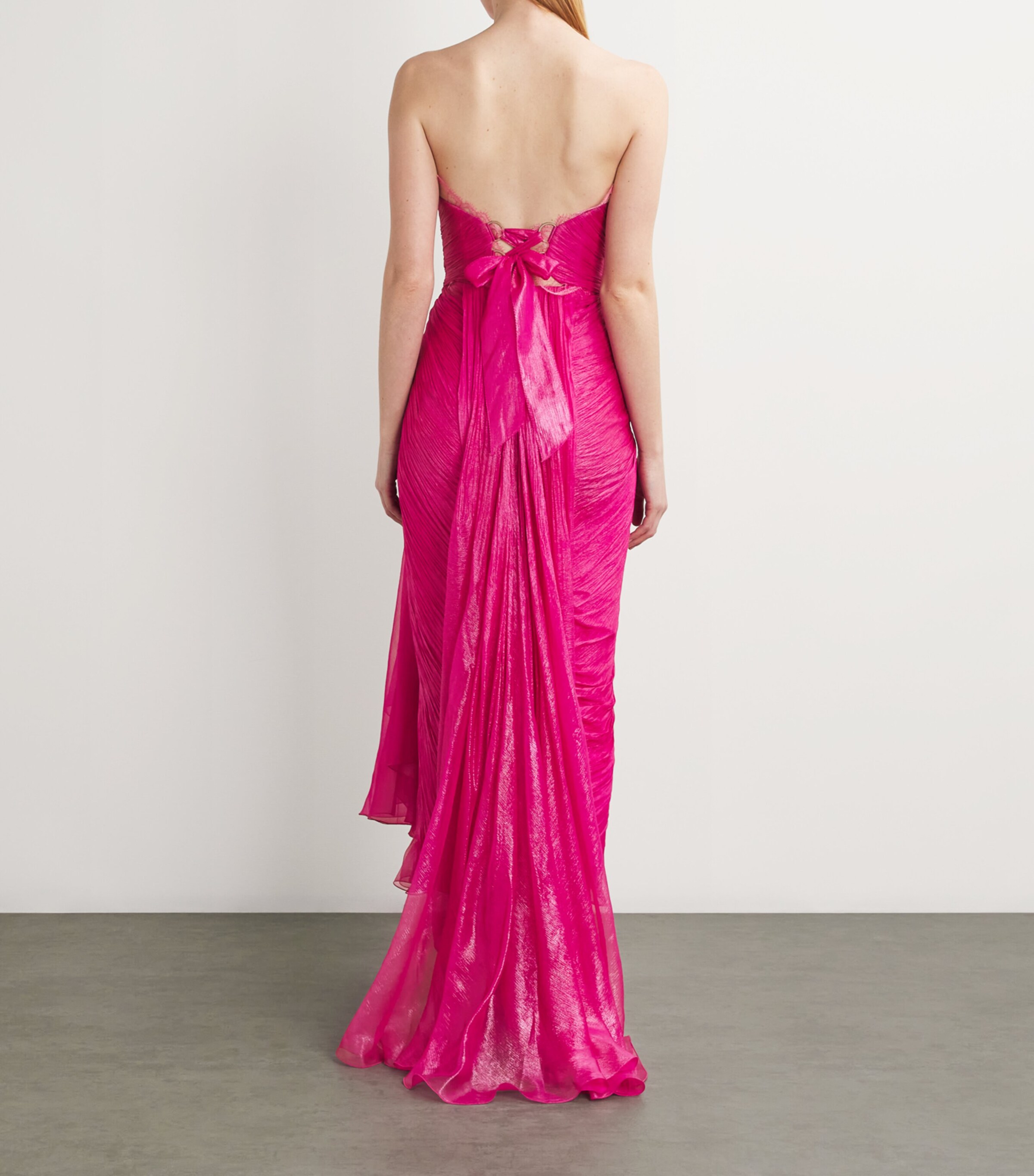Maria Lucia Hohan Womens Silk Jolie Gown Strawberry Image 3
