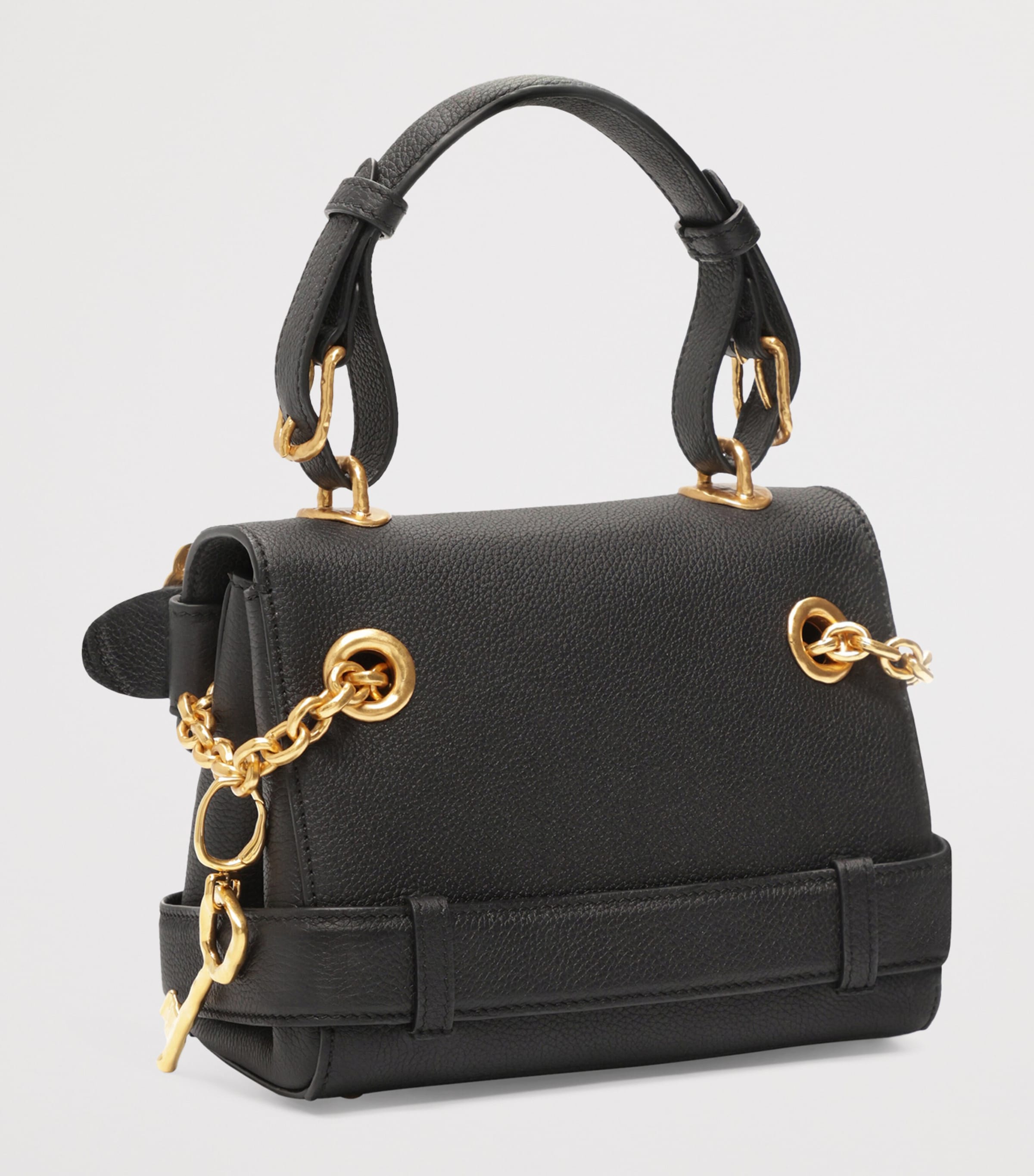 Mini Leather Belts Soft Secret Top-Handle Bag 999 BLACK Image 3