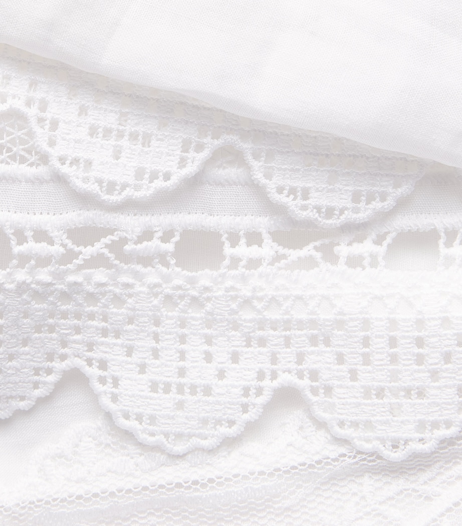 Zimmermann Womens Ramie Lace Aster Blouse Ivo Ivory Image 6