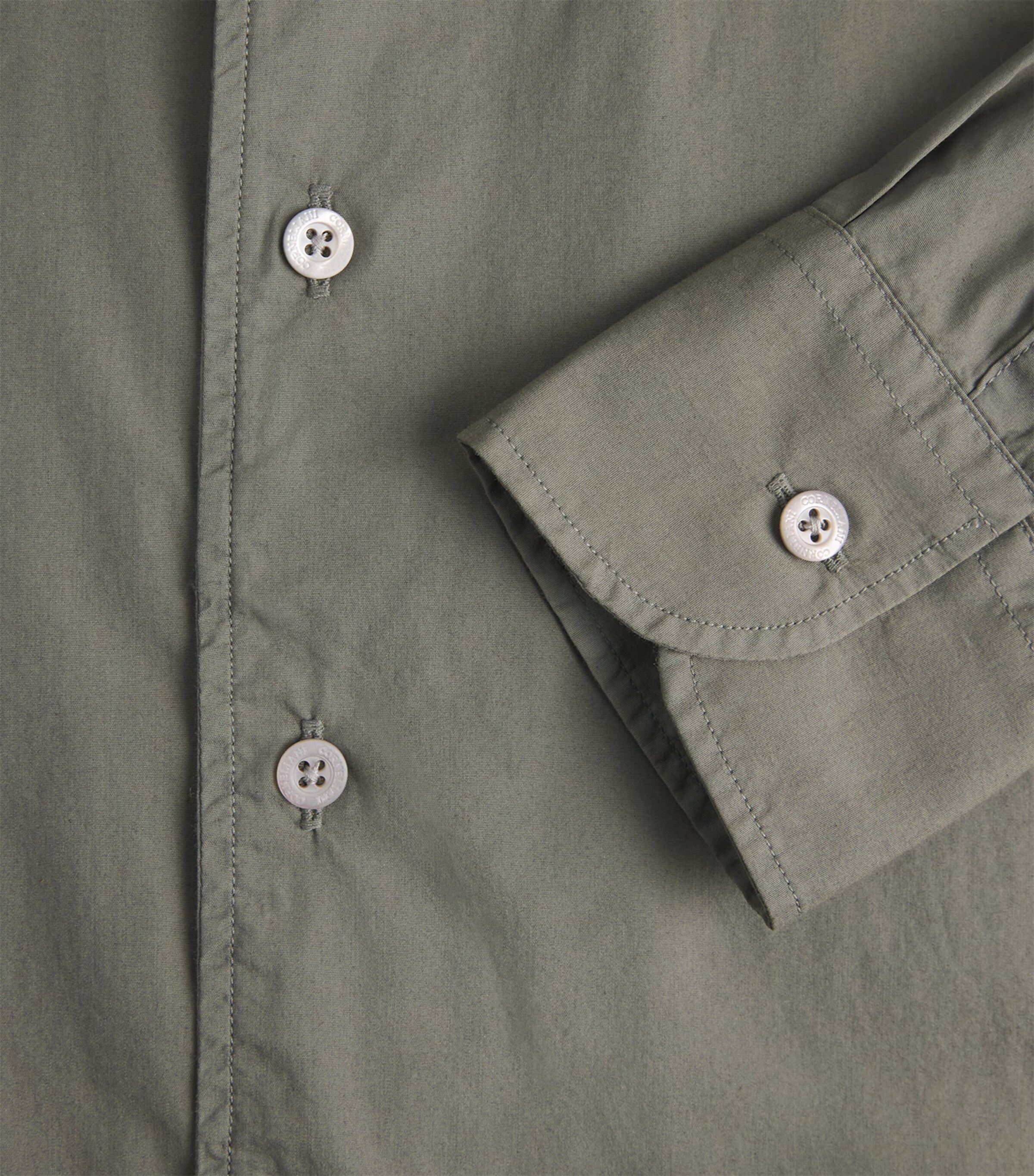 Corneliani Mens Stretch-Cotton Shirt Grey Piece Image 6