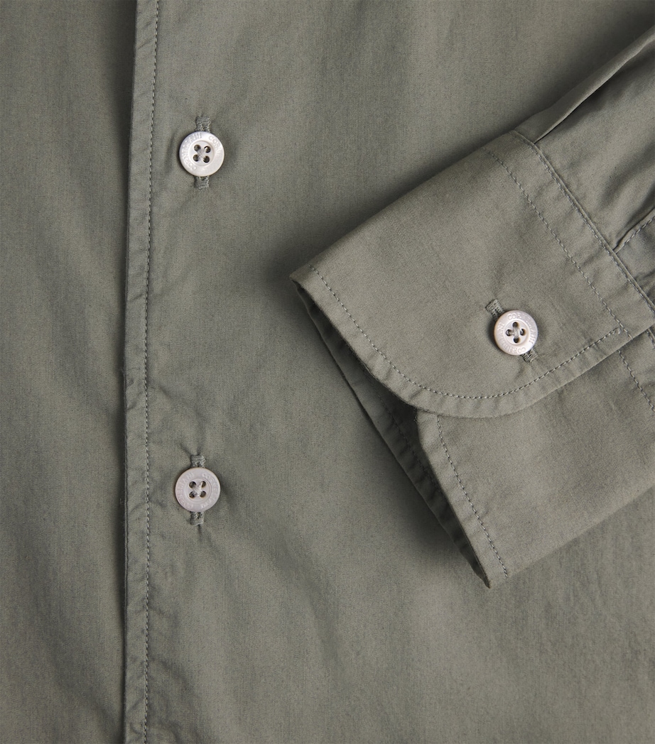 Corneliani Mens Stretch-Cotton Shirt Grey Piece Image 6