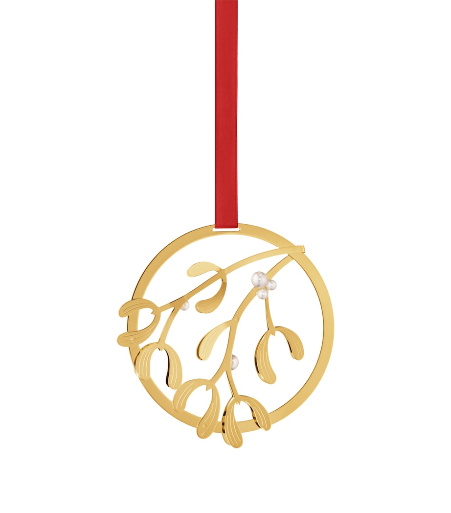 Gold-Plated Mistletoe Tree Decoration MULTI Image 1