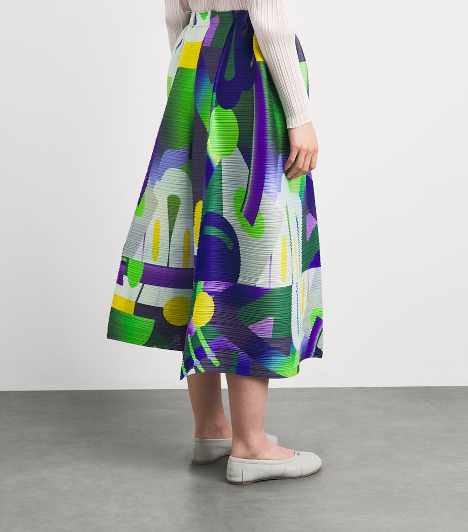 Pleats Please Issey Miyake Womens Printed Playground Trousers Purple Image 5
