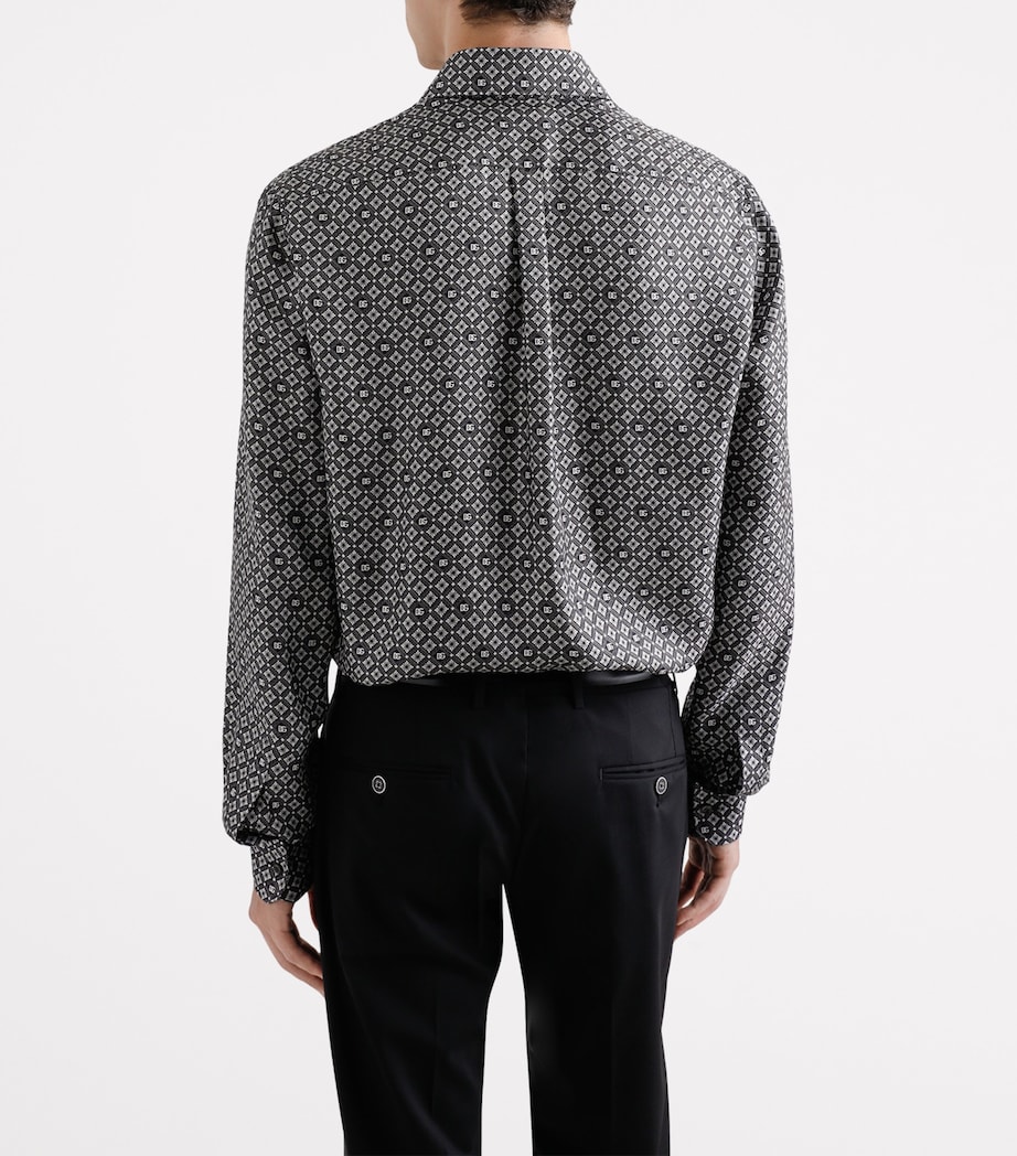 Silk Printed Shirt HN5KD-NERO Image 4