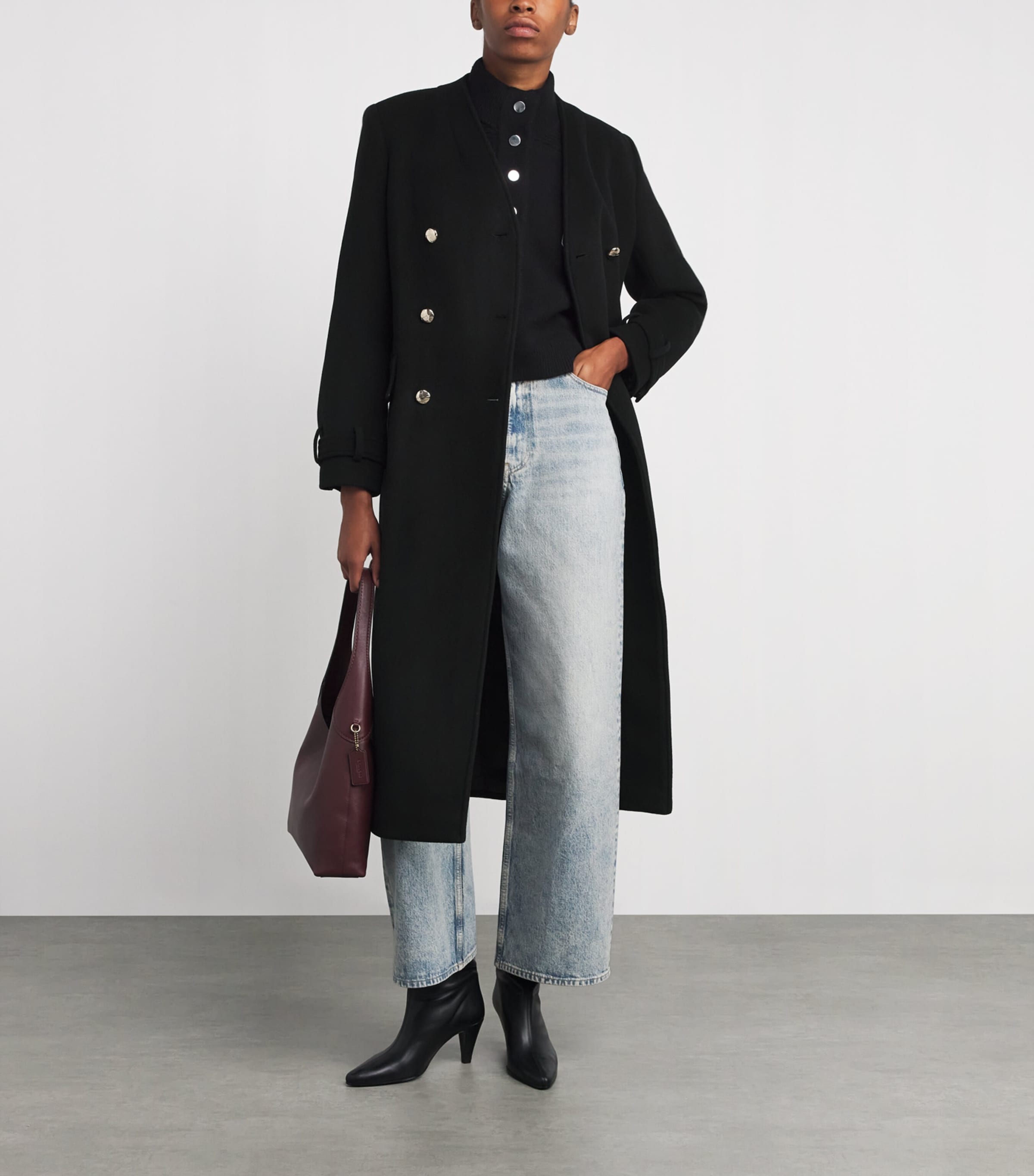 Wool-Blend Overcoat BLACK Image 2