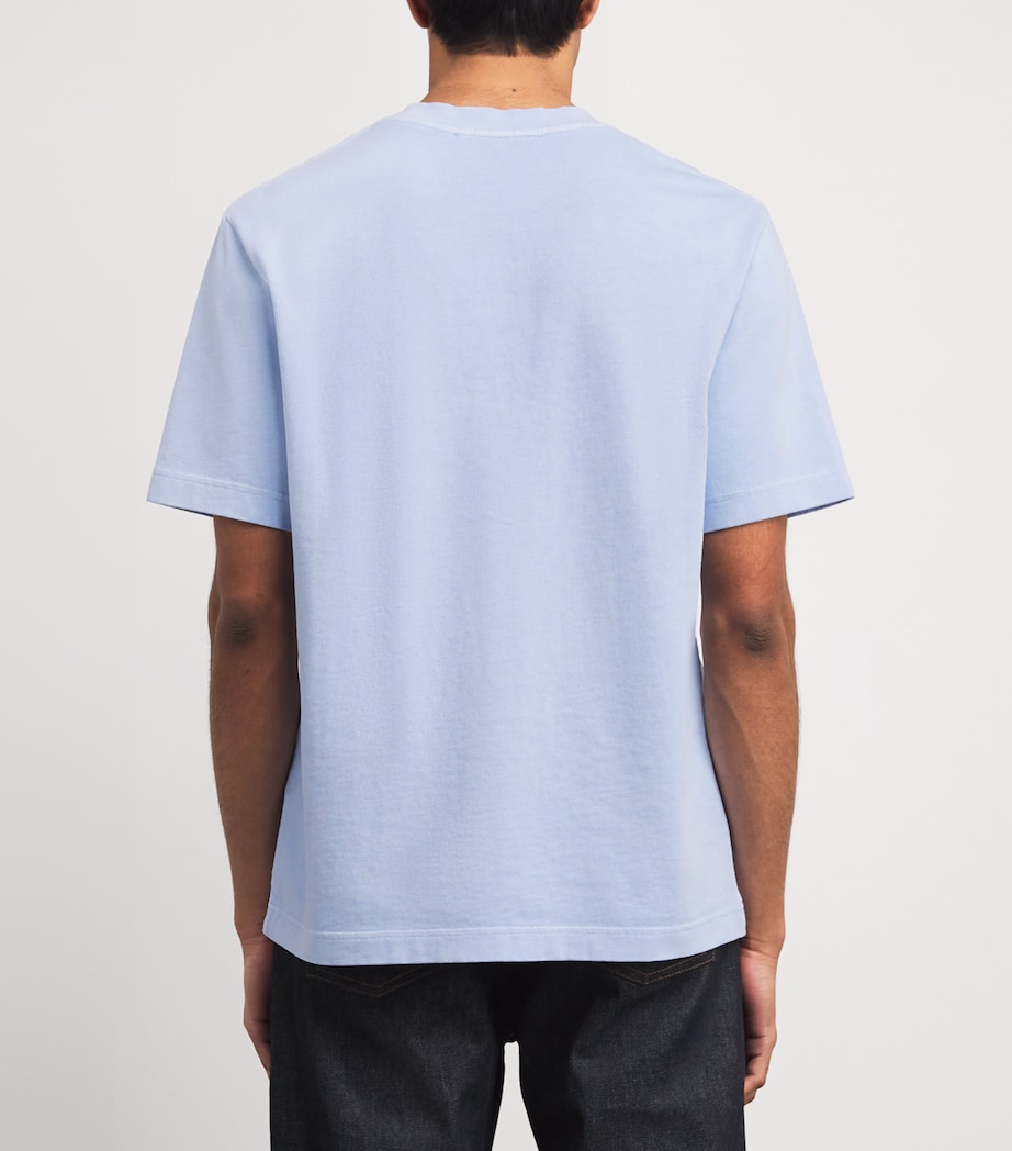 Cotton Pigmento T-Shirt BLUE-330 Image 4