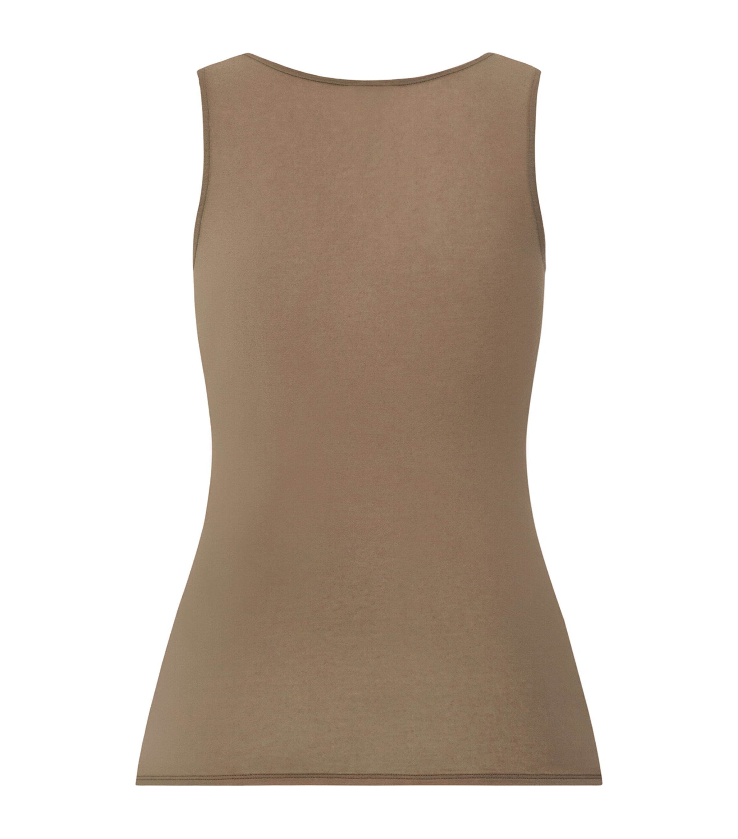 Hanro Womens Ultralight Tank Top Suede Camel Image 3