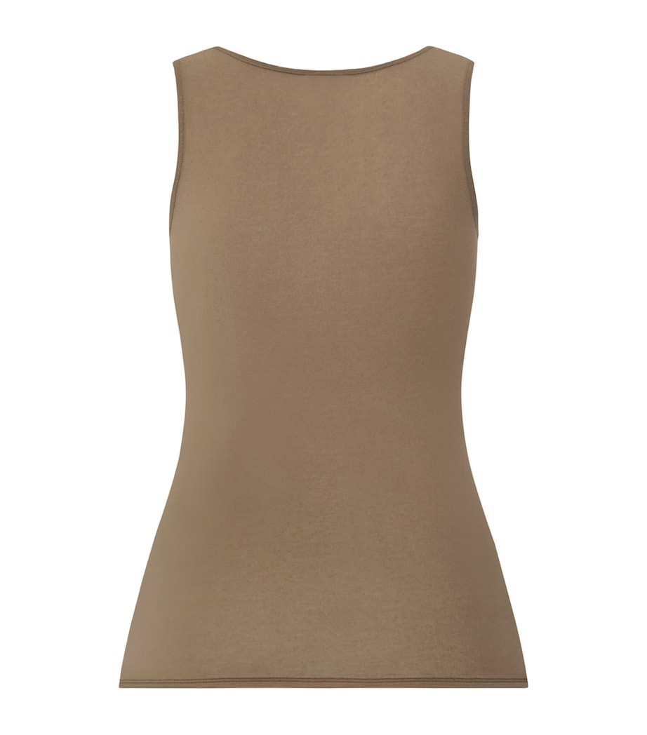 Hanro Womens Ultralight Tank Top Suede Camel Image 3