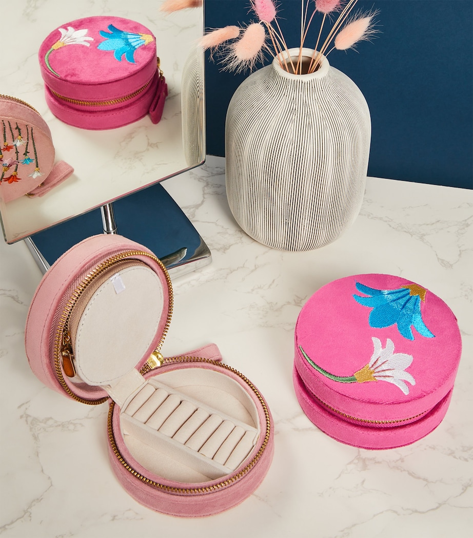 L'ATELIER NAWBAR Velvet Psychedeliah Jewellery Box Pink Image 2