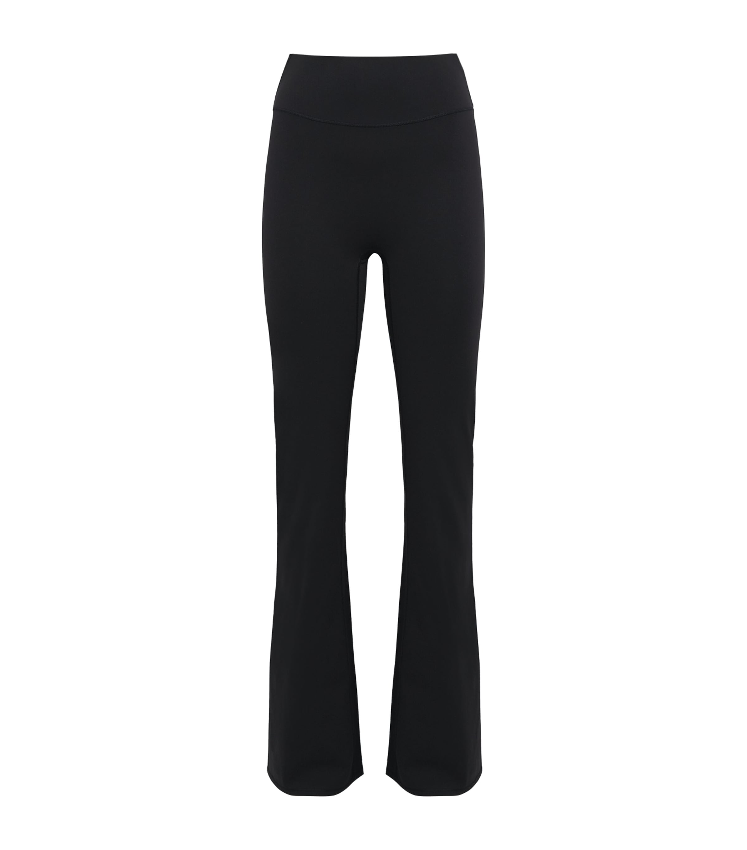 NikeSKIMS Womens NikeSKIMS Foldover Slim Flare Leggings Obsidian Image 1