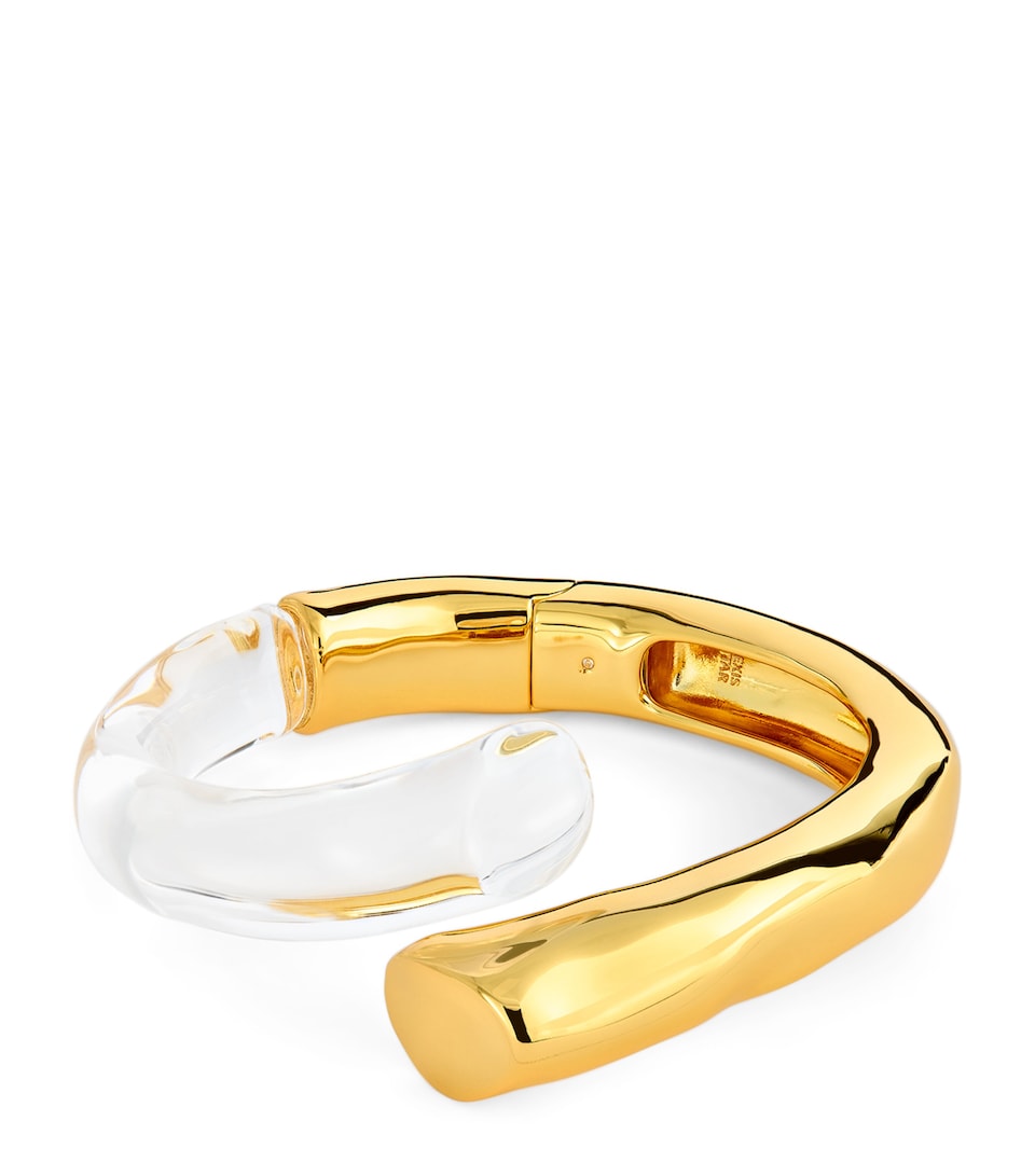 Alexis Bittar Gold-Plated and Lucite Cuff No Color
