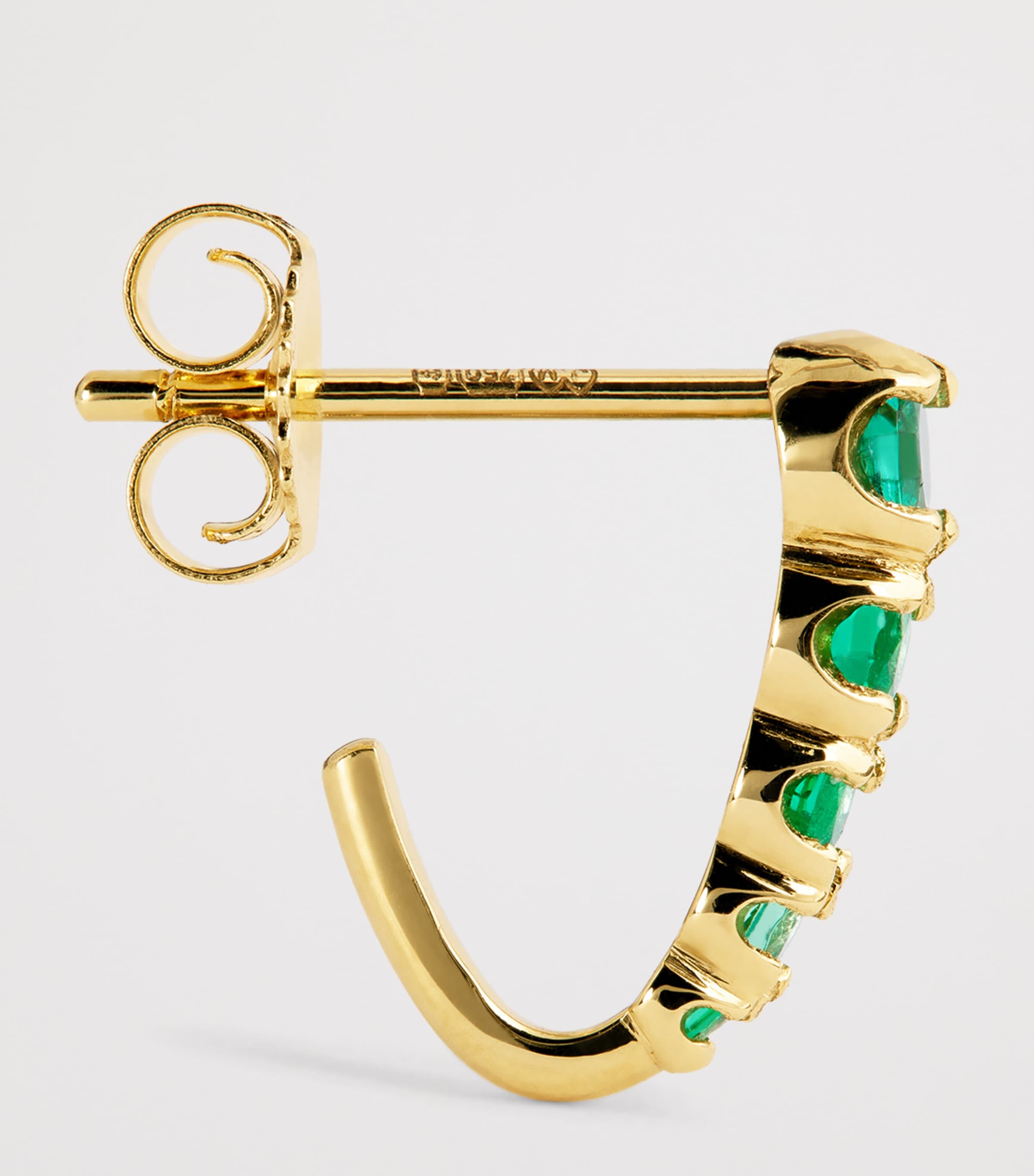 Medium Yellow Gold and Emerald Edith Stud Earrings YELLOW GOLD Image 4