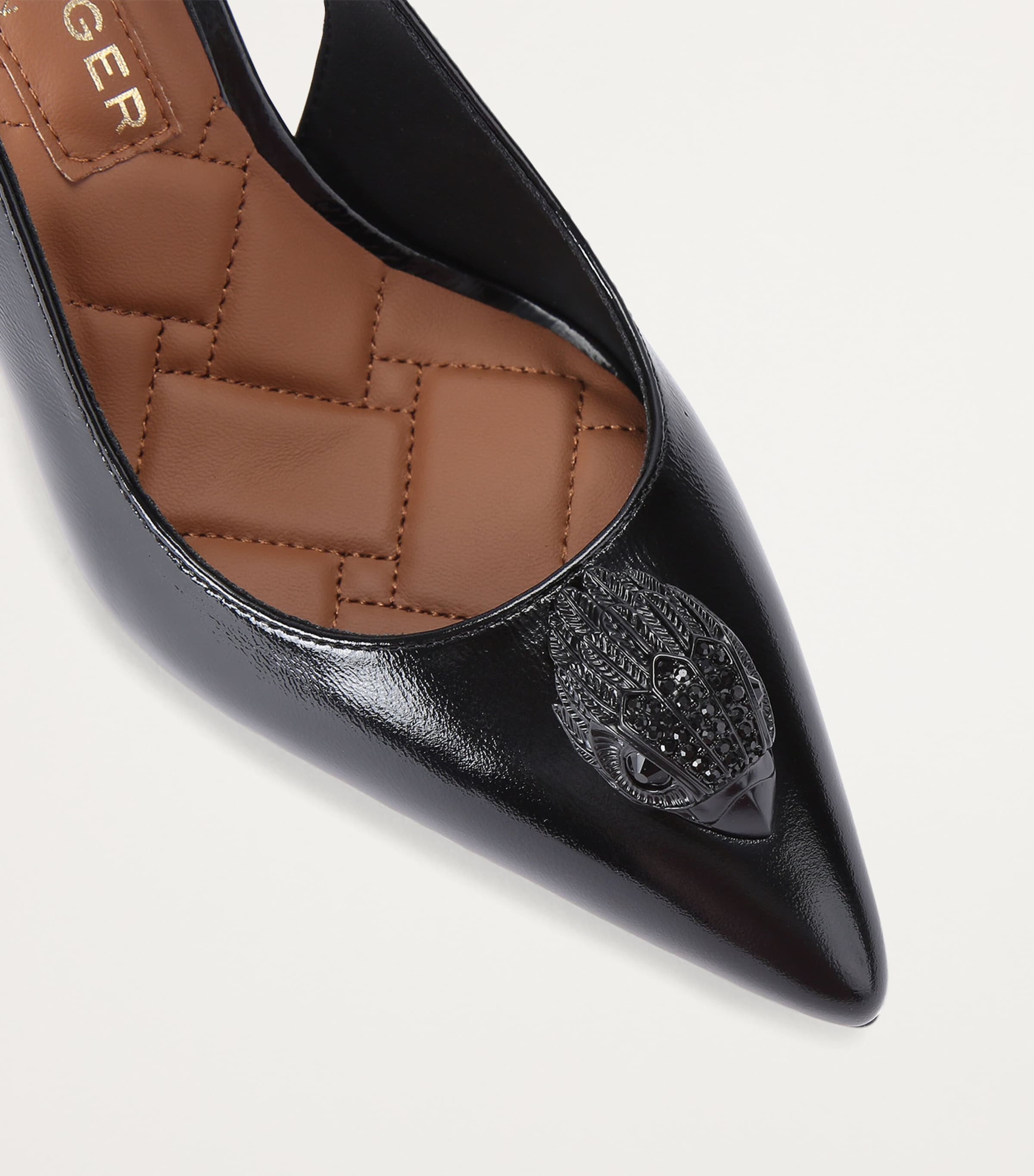 Patent Belgravia Slingback Pumps BLACK Image 4