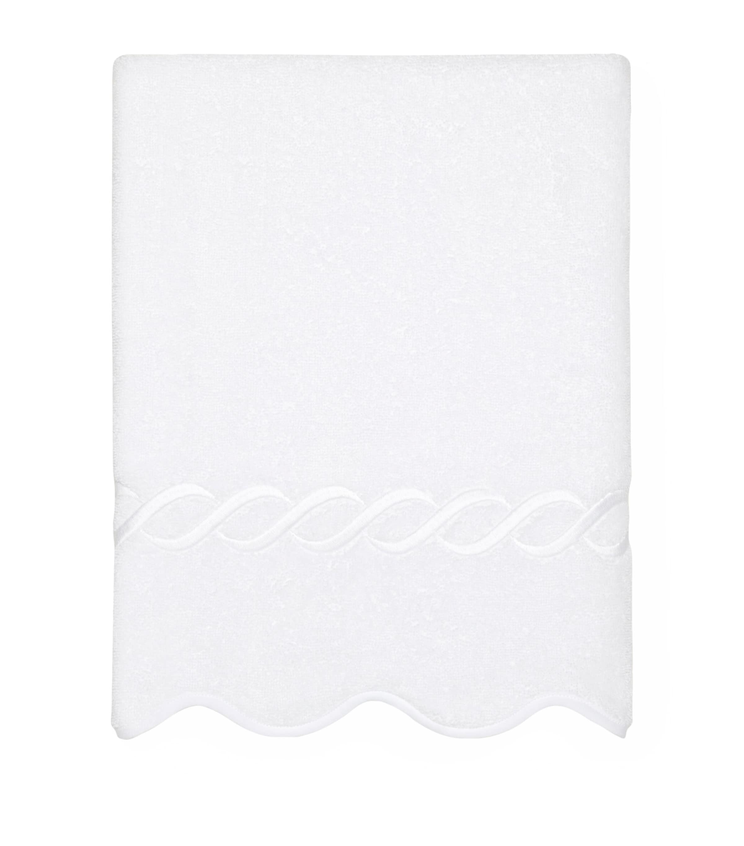 Pratesi Cotton Treccia Hand Towel In White