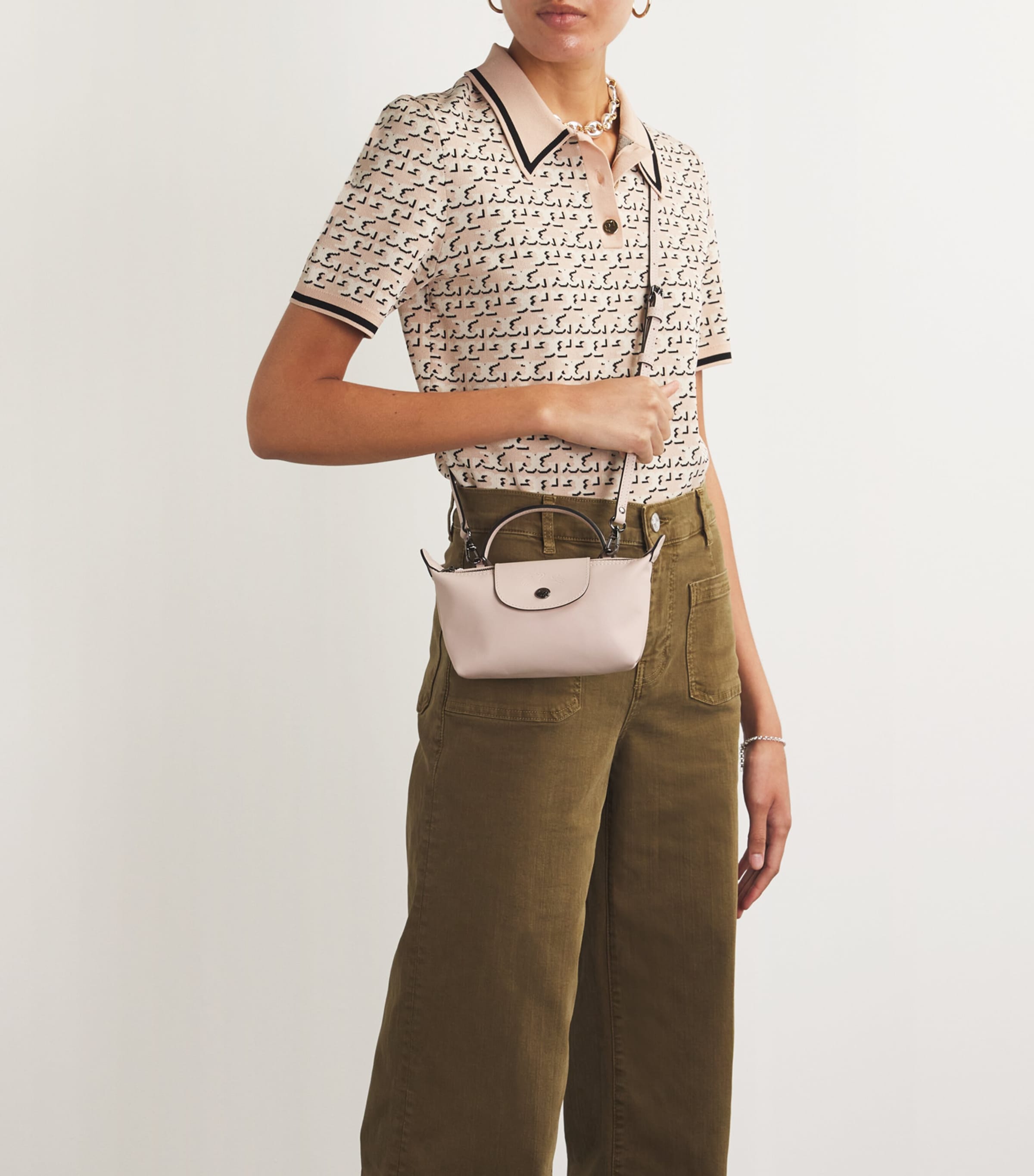 Longchamp Extra-Small Leather Le Pliage Xtra Pouch Nude Image 2
