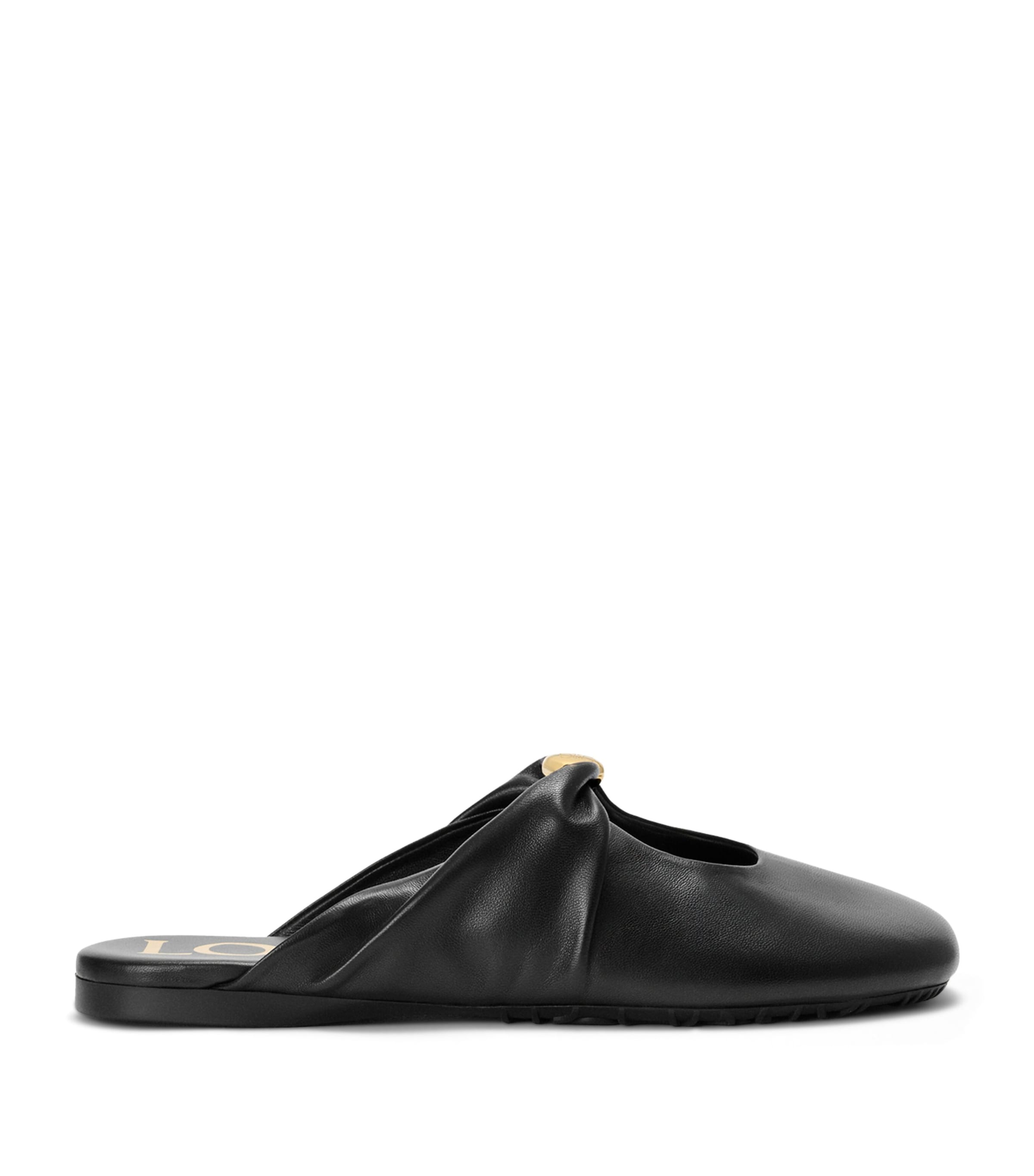 LOEWE Leather Pebble Mules Black