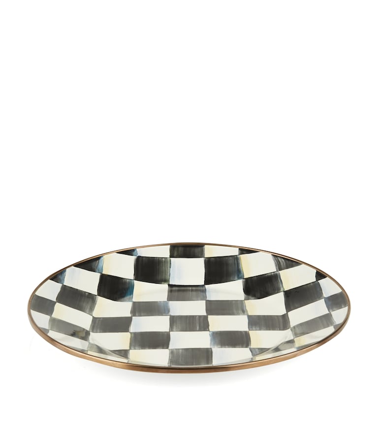Plato de cena de esmalte Courtly Check de MacKenzie-Childs