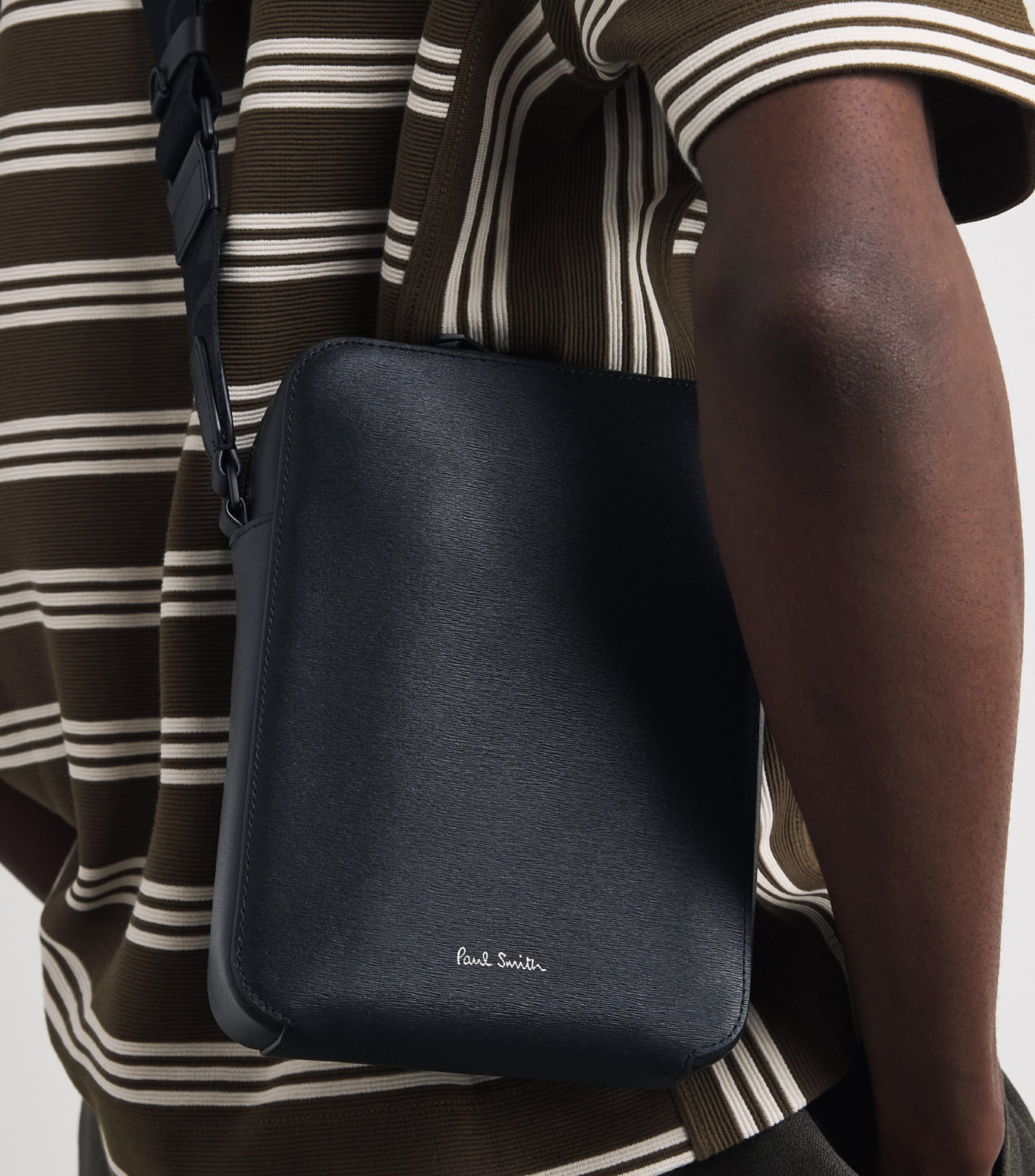 Leather Cross-Body Bag BLACK Image 5