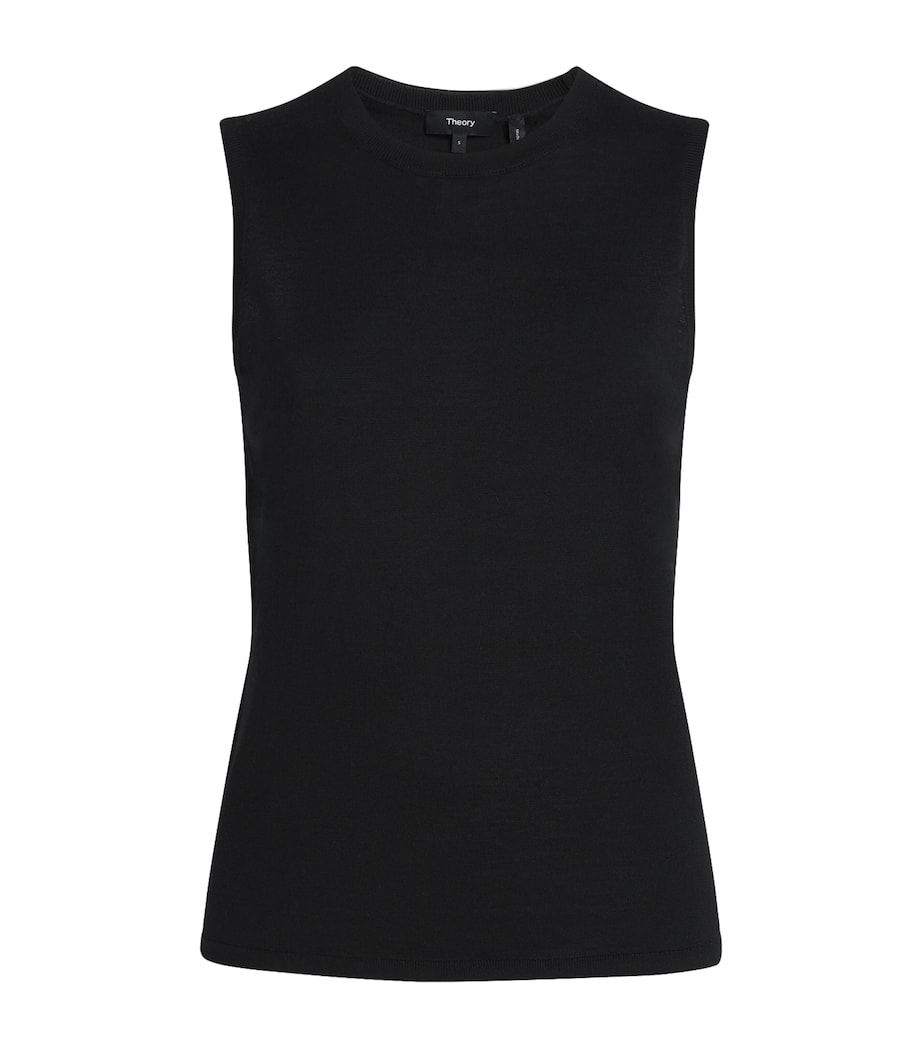 Theory Womens Wool Tank Top Black Image 1