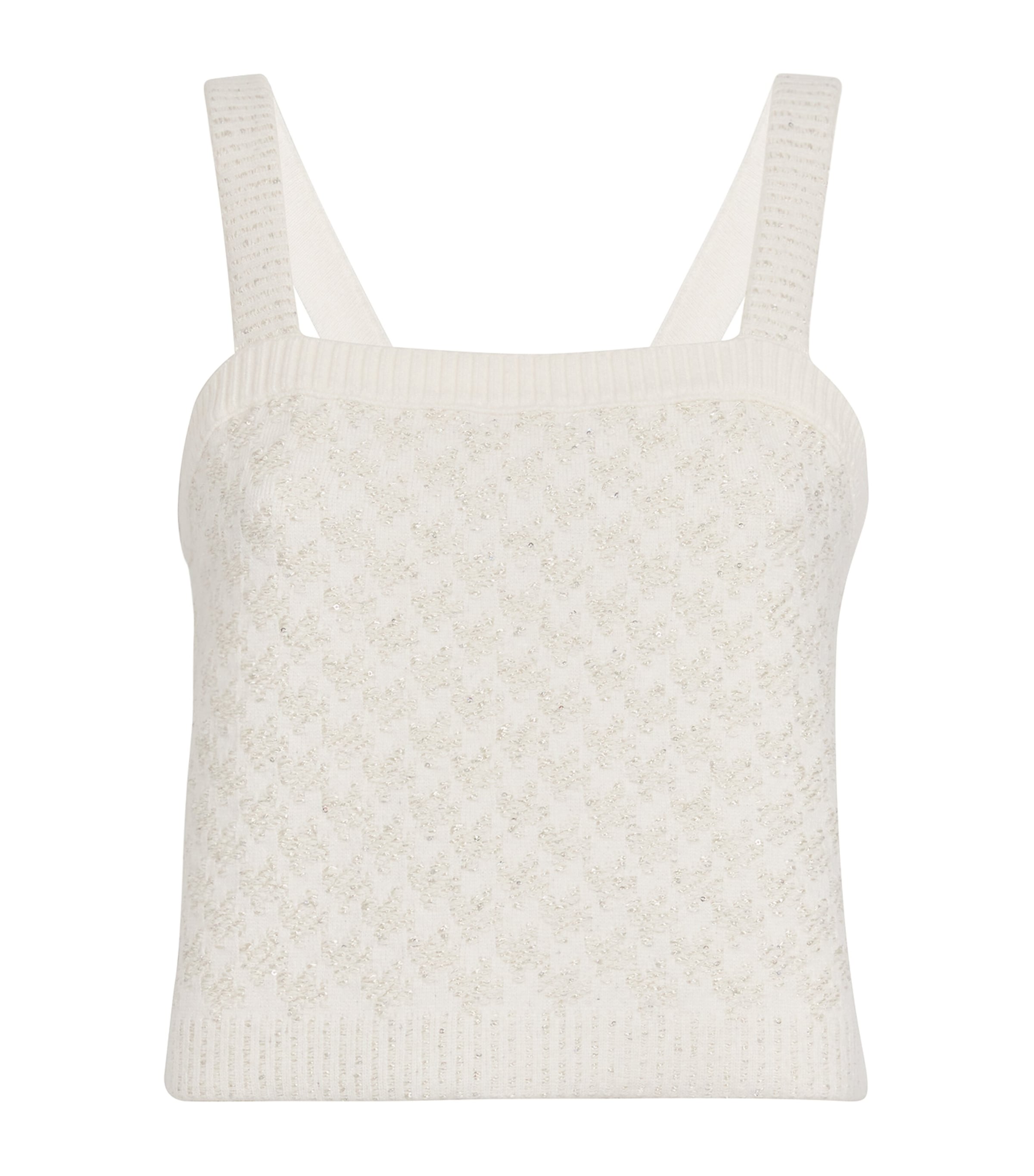 Maje Tweed-effect Crop Top In White