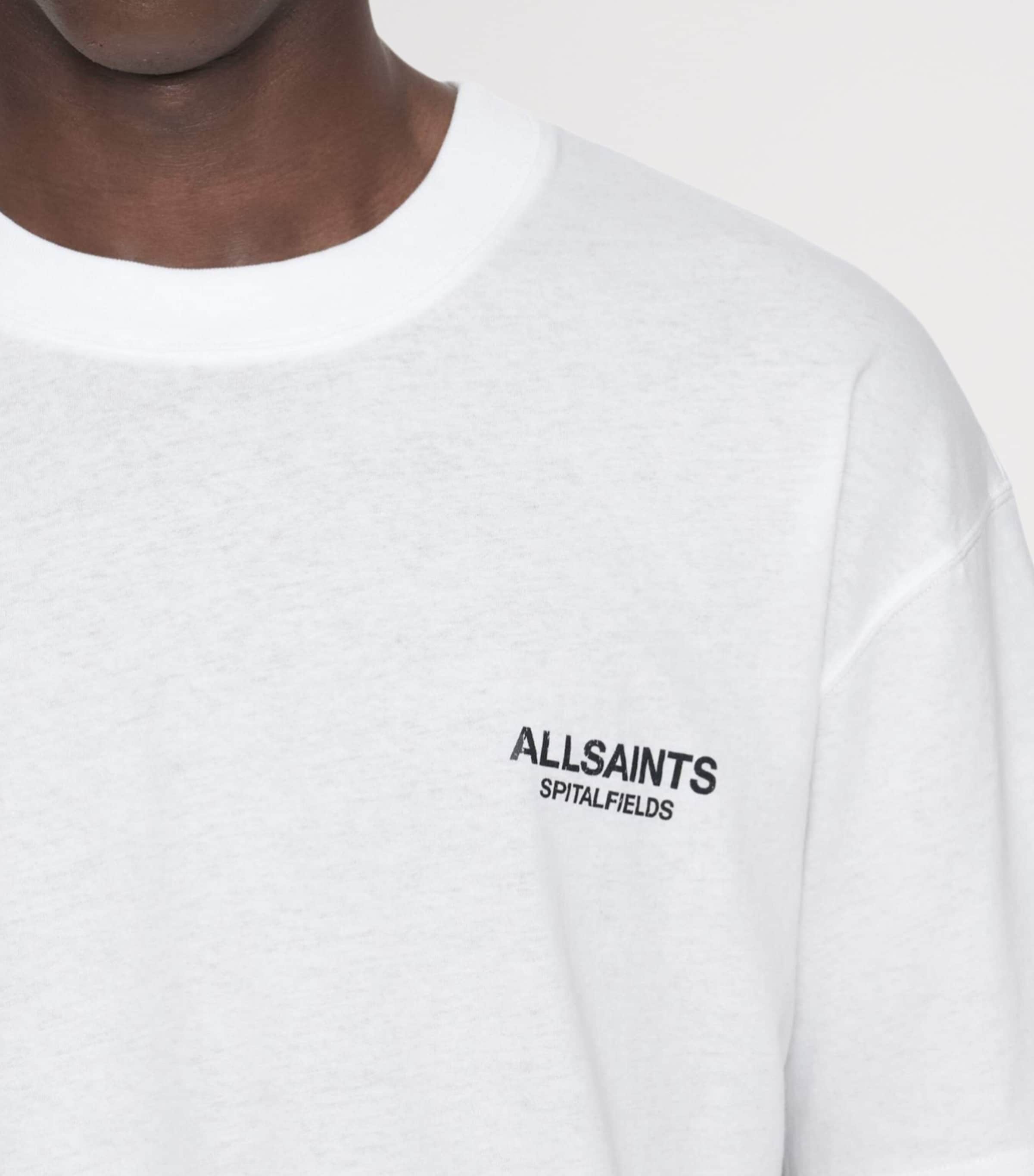 AllSaints Mens Organic Cotton Shadow T-Shirt Optic White Image 7