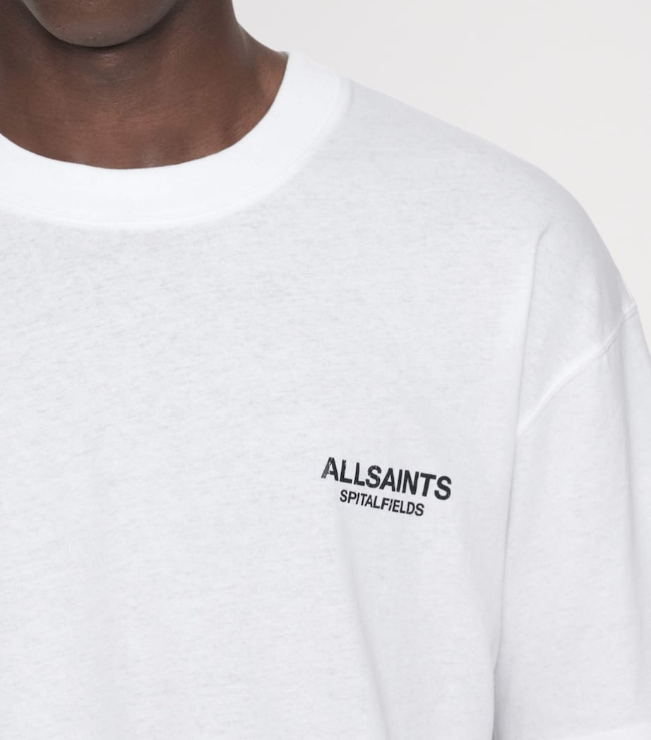 AllSaints Mens Organic Cotton Shadow T-Shirt Optic White Image 7